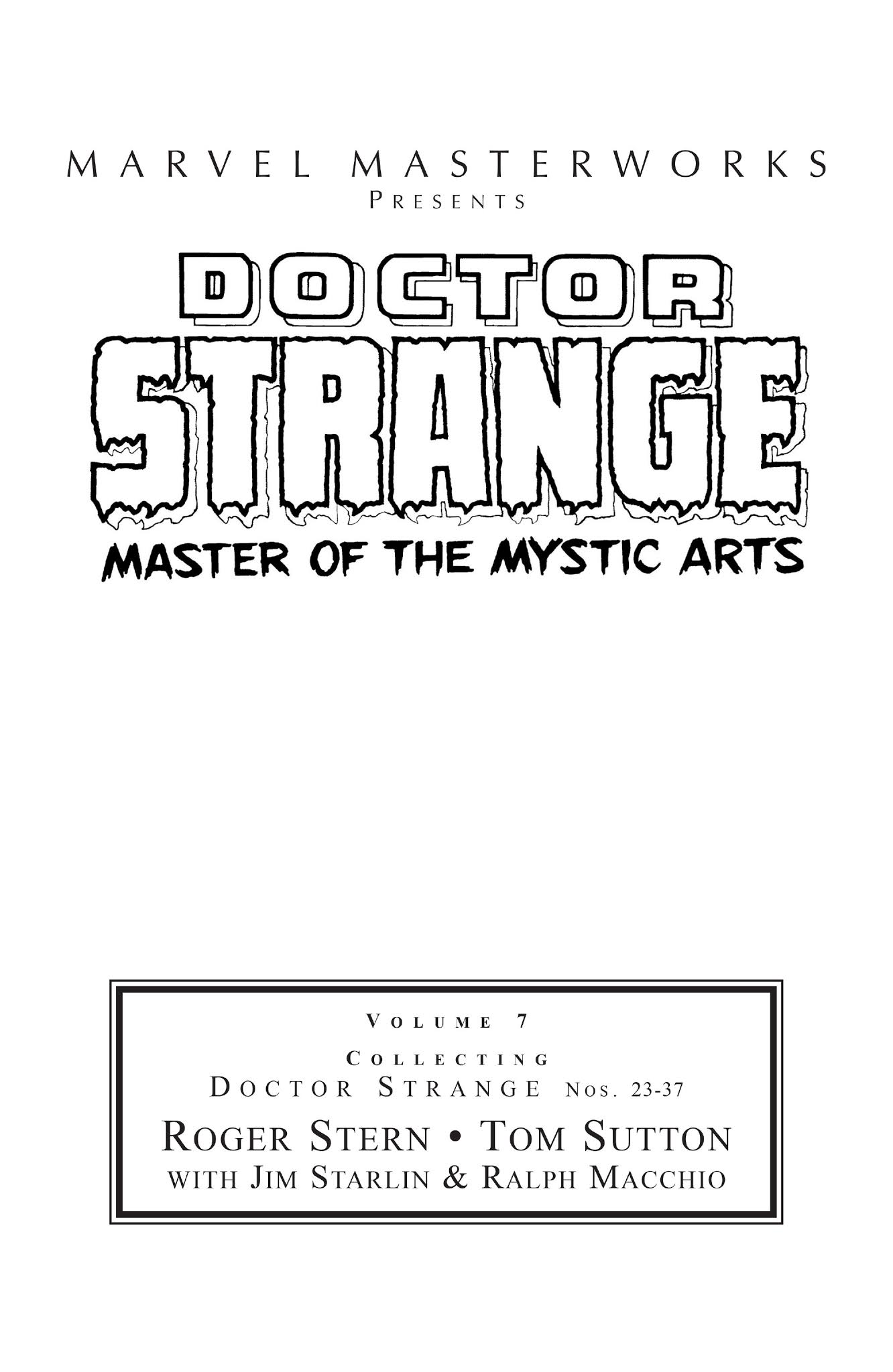 Read online Marvel Masterworks: Doctor Strange comic -  Issue # TPB 7 (Part 1) - 2