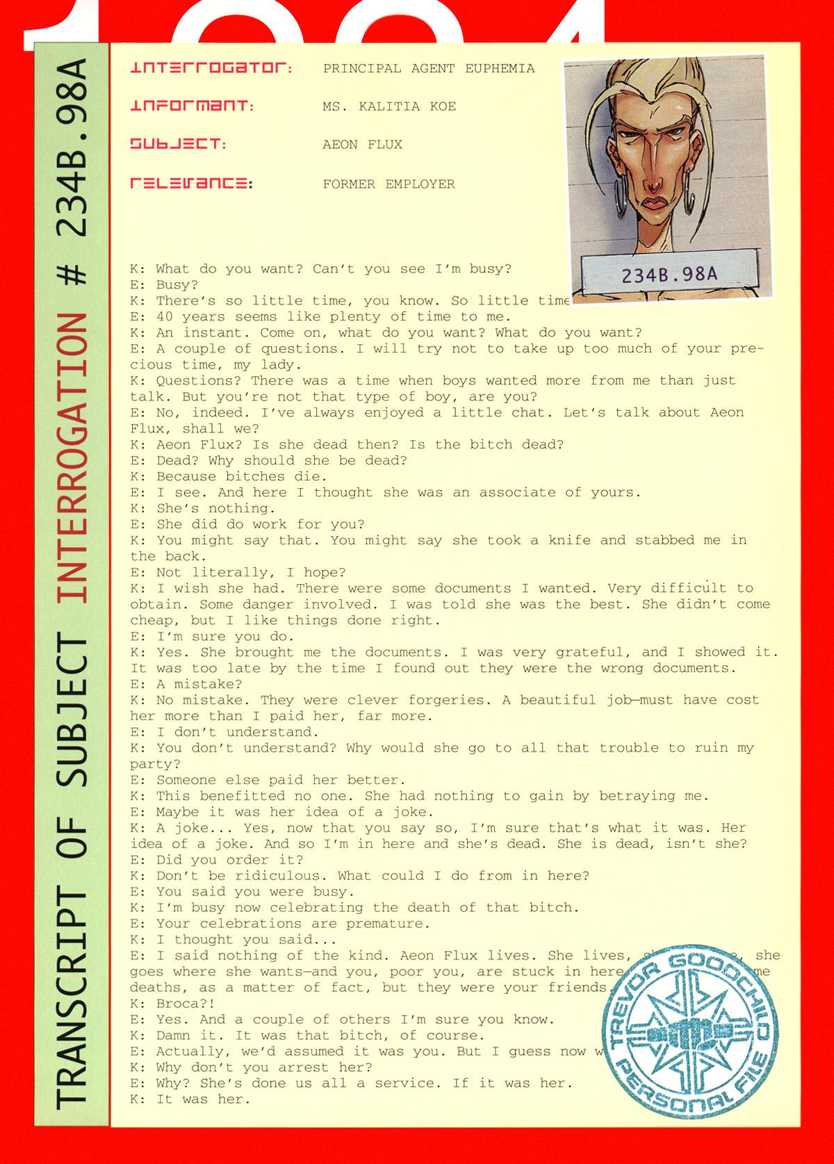 Read online Aeon Flux: The Herodotus File comic -  Issue # TPB - 38