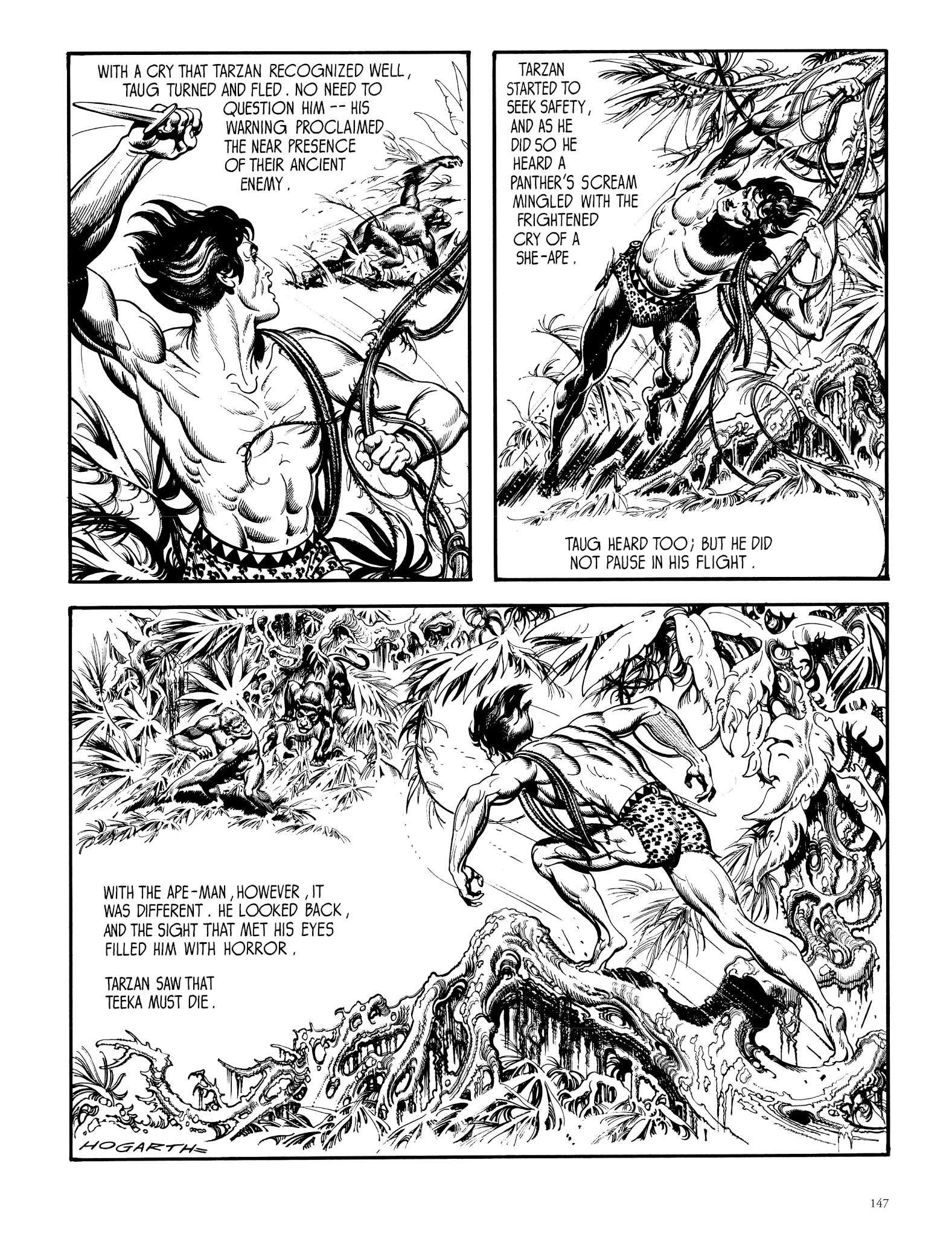 Read online Edgar Rice Burroughs' Tarzan: Burne Hogarth's Lord of the Jungle comic -  Issue # TPB - 146