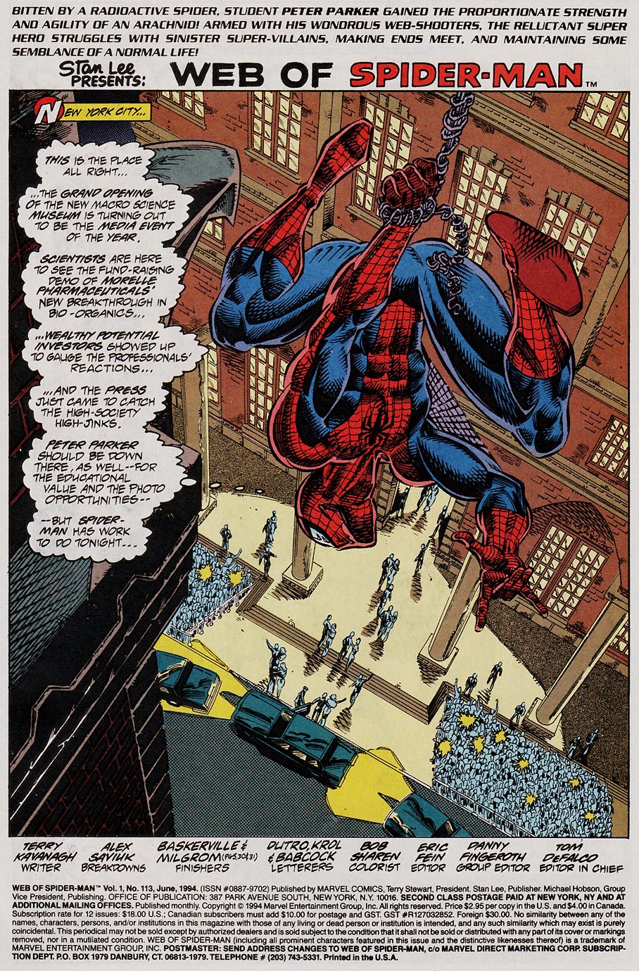 Read online Web of Spider-Man (1985) comic -  Issue #113 - 2