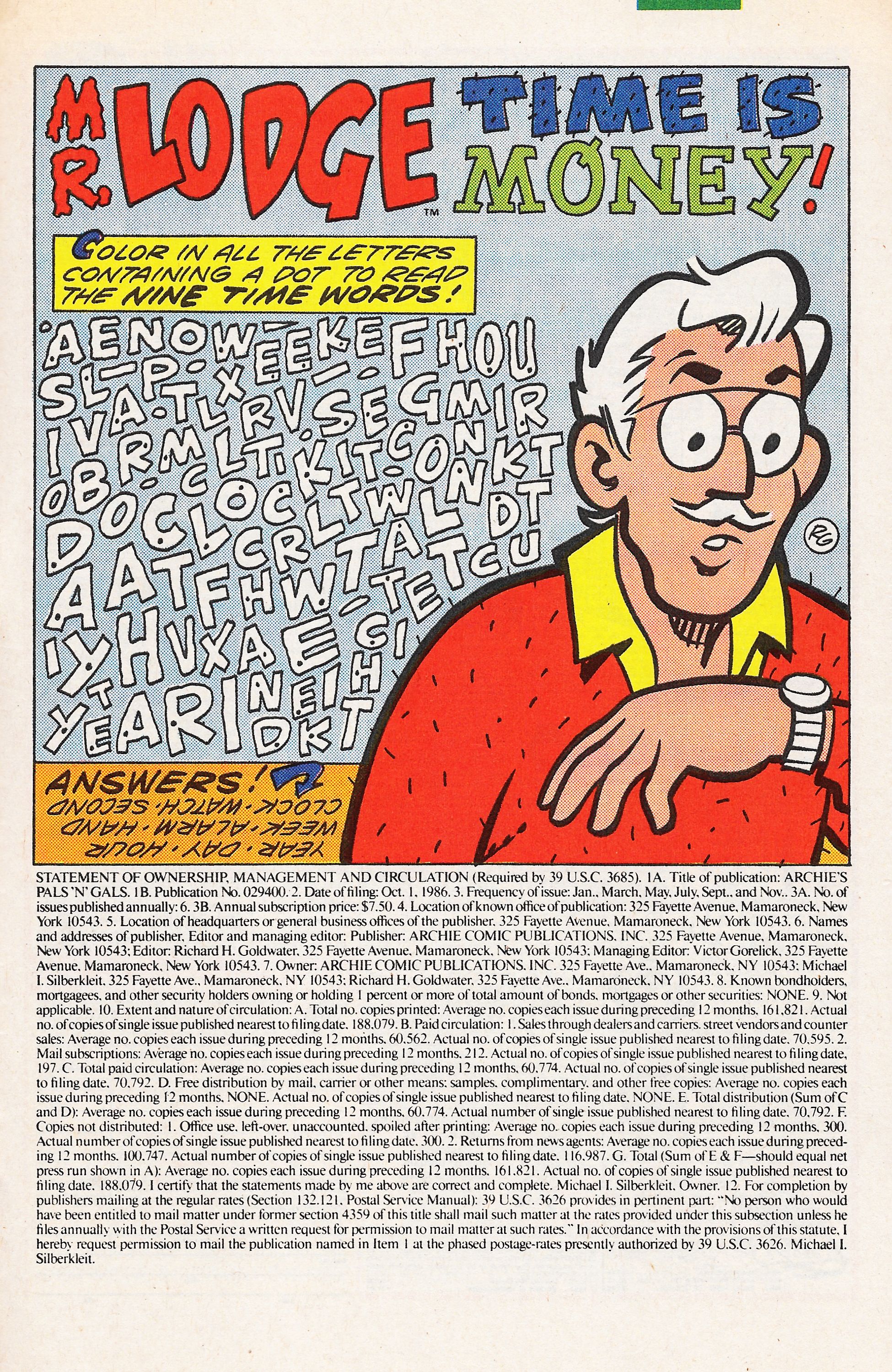 Read online Archie's Pals 'N' Gals (1952) comic -  Issue #187 - 27