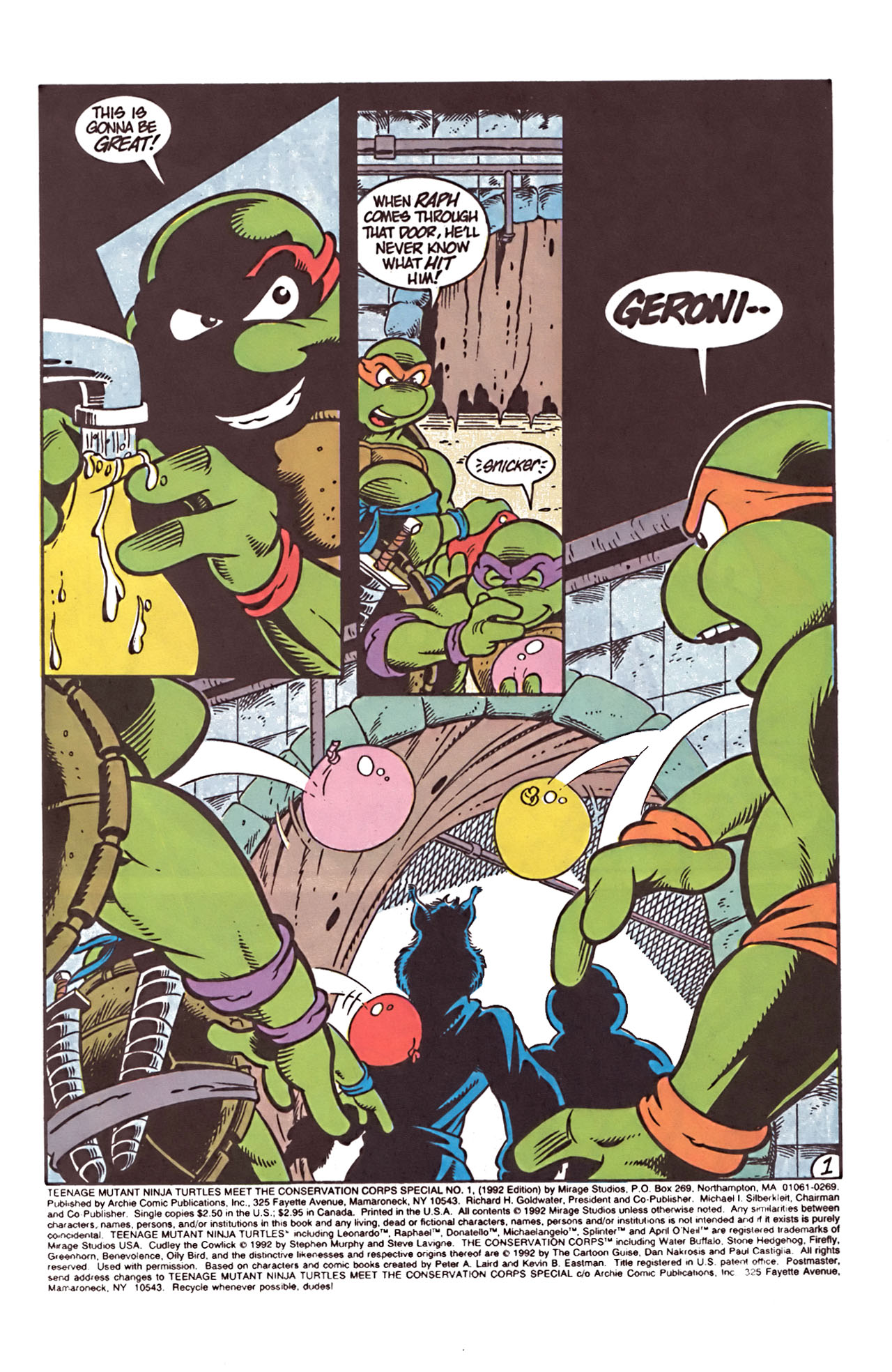 Read online Teenage Mutant Ninja Turtles Meet The Conservation Corps comic -  Issue # Full - 3