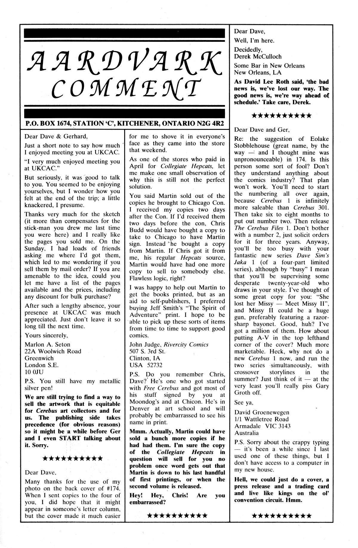 Cerebus Issue #178 #177 - English 18