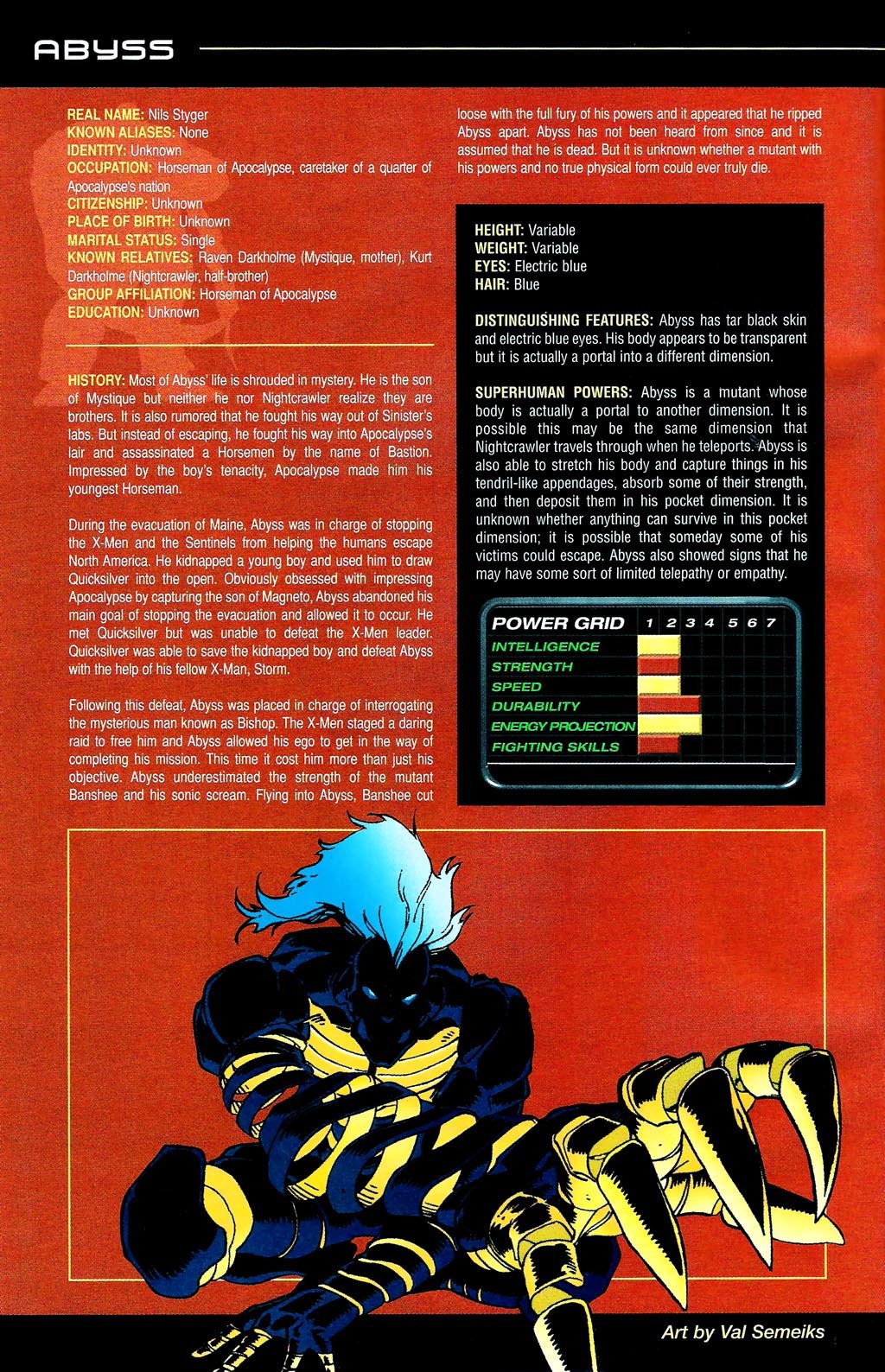 Read online Official Handbook of the Marvel Universe: X-Men Age of Apocalypse 2005 comic -  Issue # Full - 6