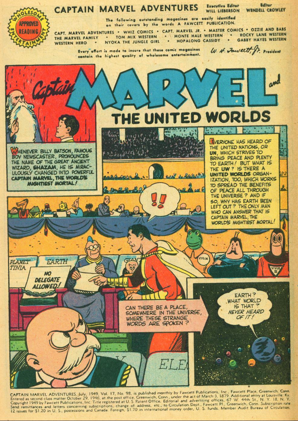 Read online Captain Marvel Adventures comic -  Issue #98 - 3