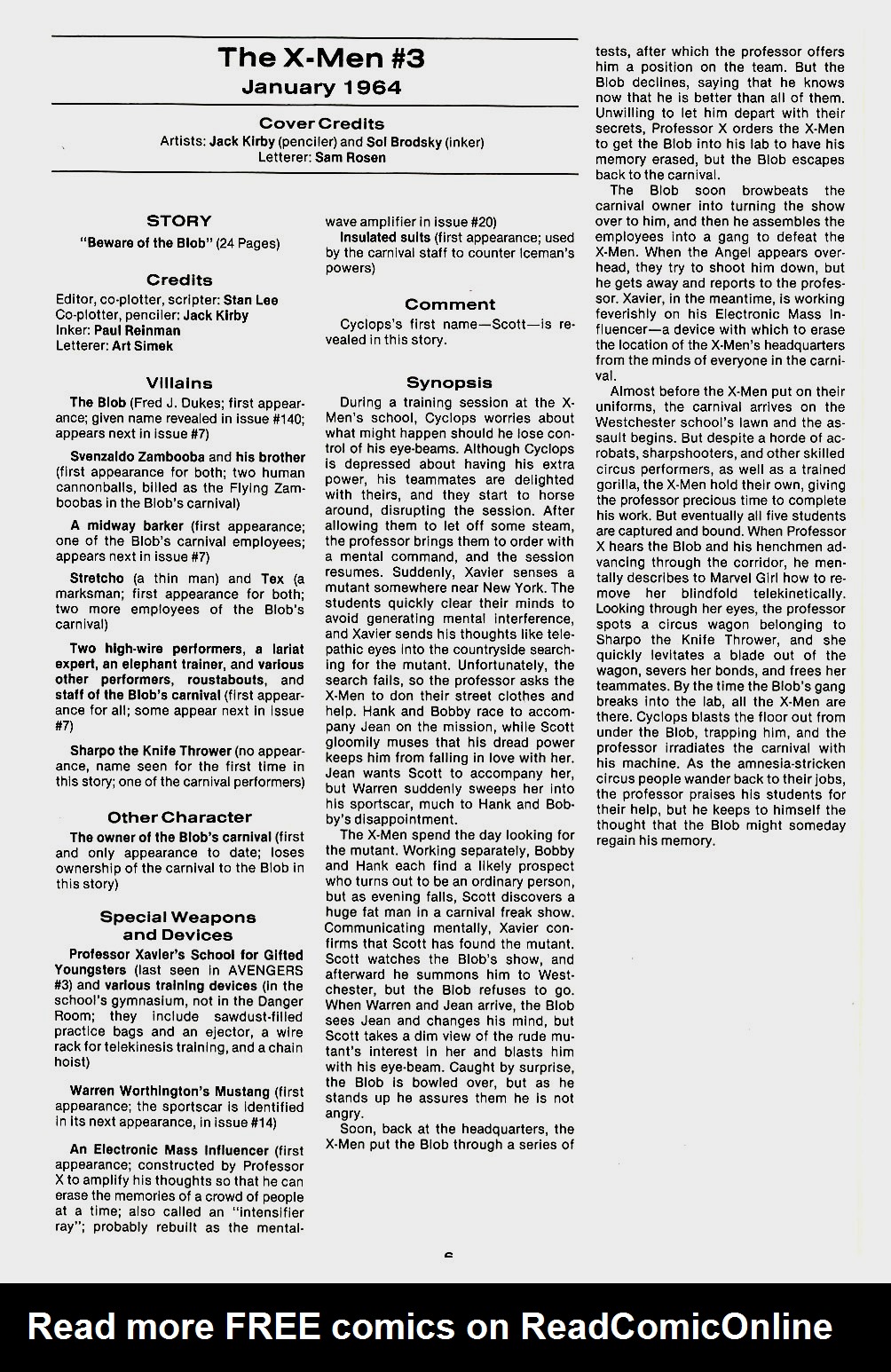 Read online The Official Marvel Index To The X-Men comic -  Issue #1 - 8