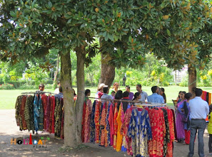 Ethnic wear collection in the garden