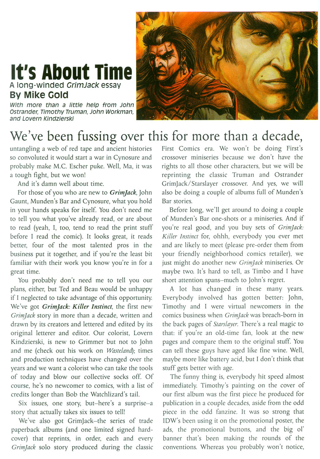 Read online Grimjack: Killer Instinct comic -  Issue # _Ashcan Edition - 15
