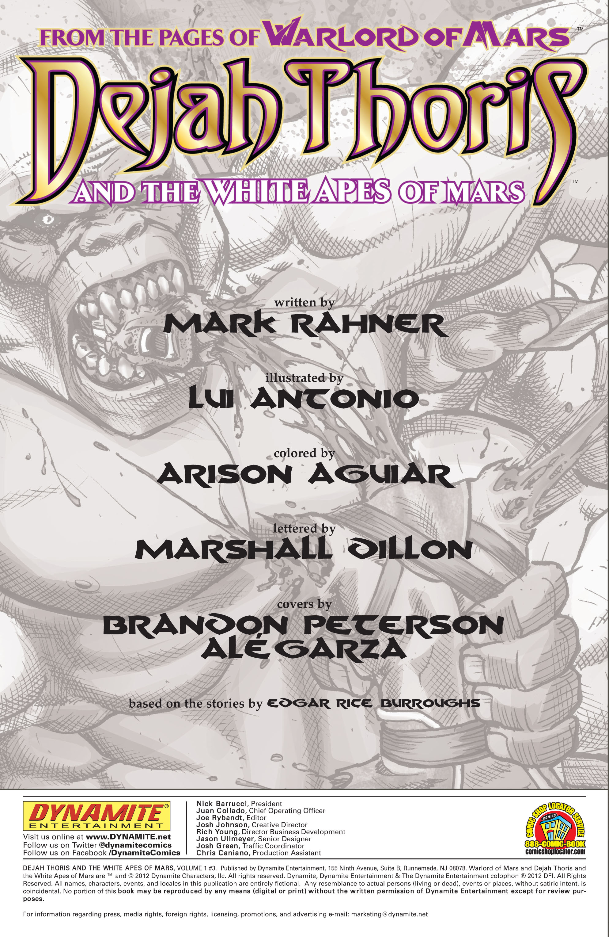 Read online Dejah Thoris and the White Apes of Mars comic -  Issue #3 - 3