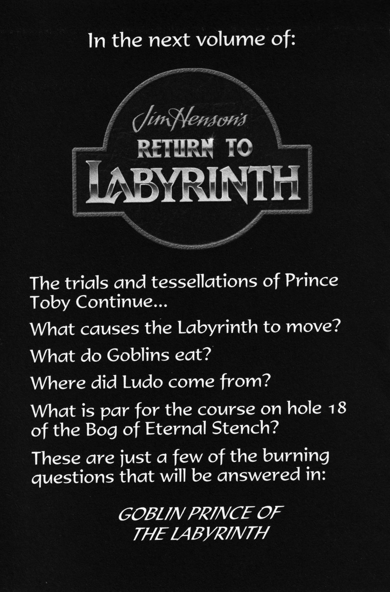 Read online Jim Henson's Return to Labyrinth comic -  Issue # Vol. 1 - 184