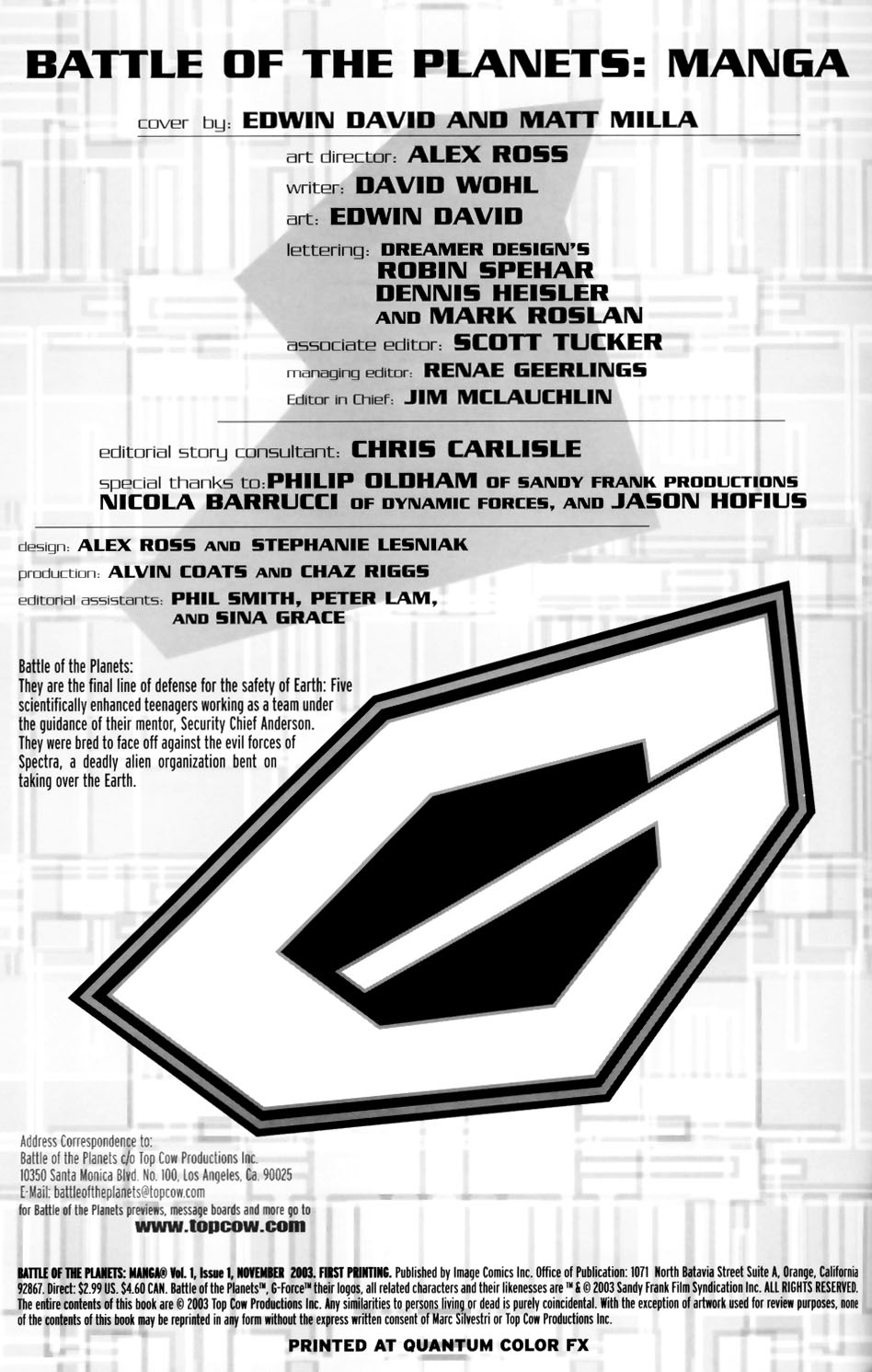 Read online Battle of the Planets: Manga comic -  Issue #1 - 2