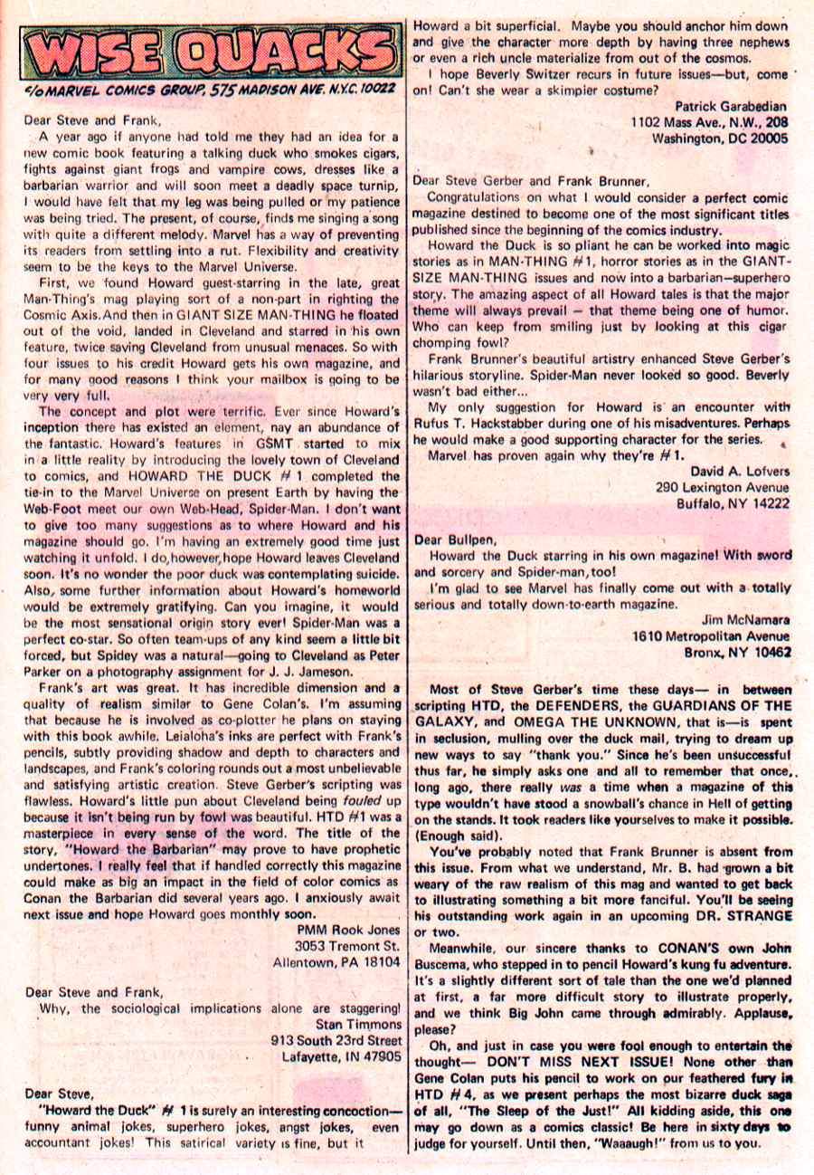 Read online Howard the Duck (1976) comic -  Issue #3 - 19