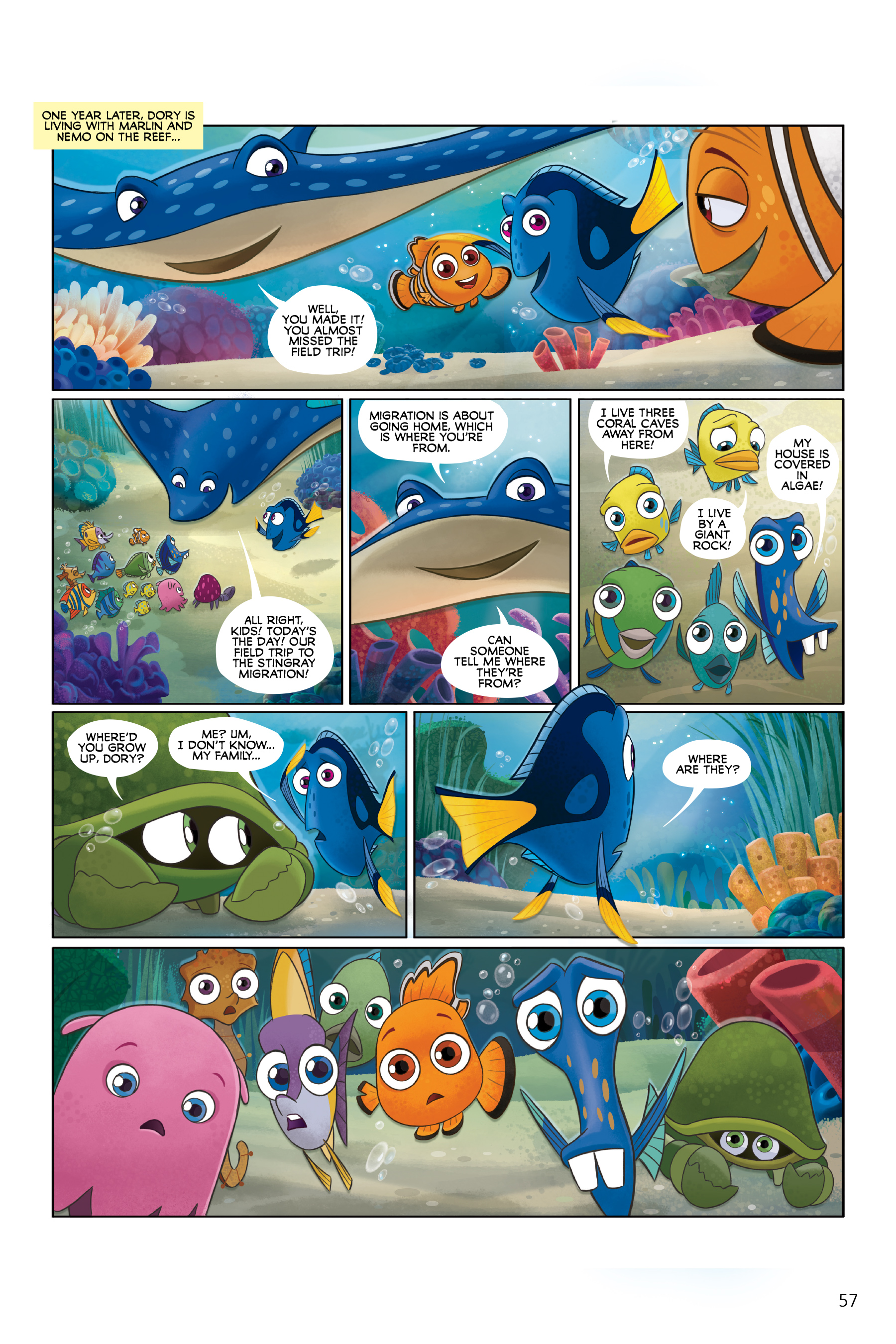 Read online Disney/PIXAR Finding Nemo and Finding Dory: The Story of the Movies in Comics comic -  Issue # TPB - 57