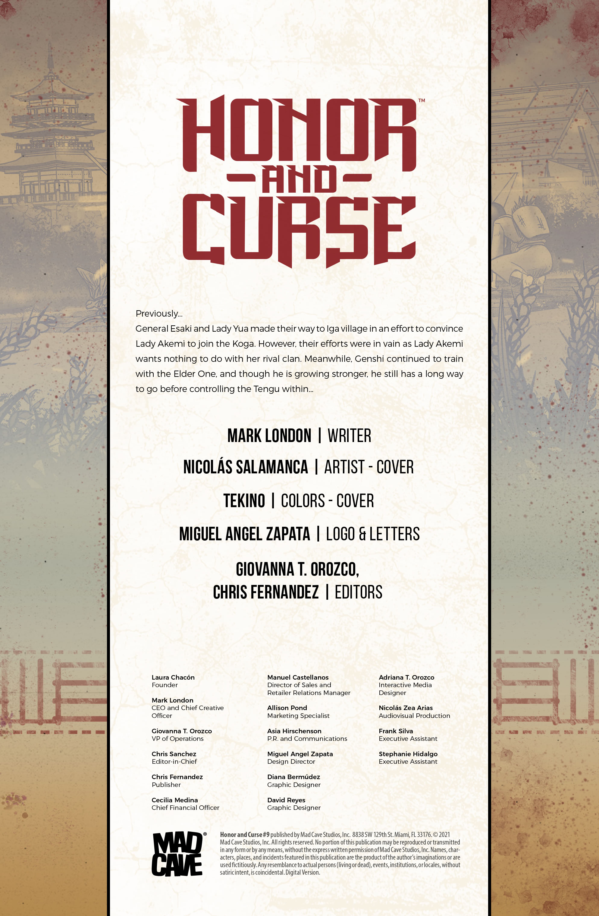 Read online Honor and Curse comic -  Issue #9 - 2