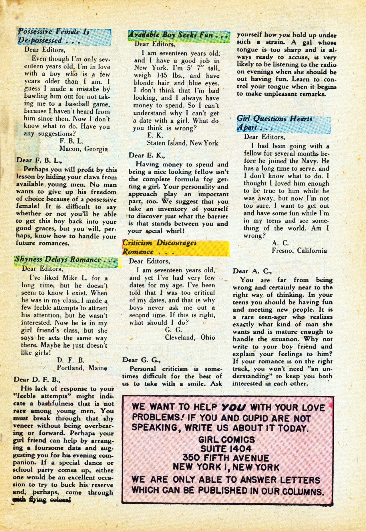 Read online Girl Comics (1949) comic -  Issue #1 - 39