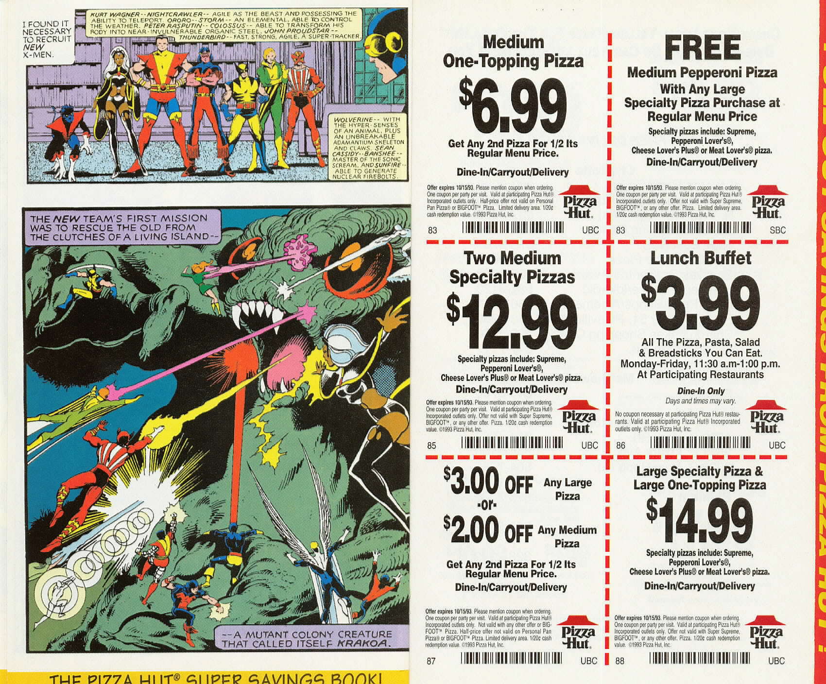 Read online Pizza Hut Super Savings Book Featuring X-Men comic -  Issue # Full - 3