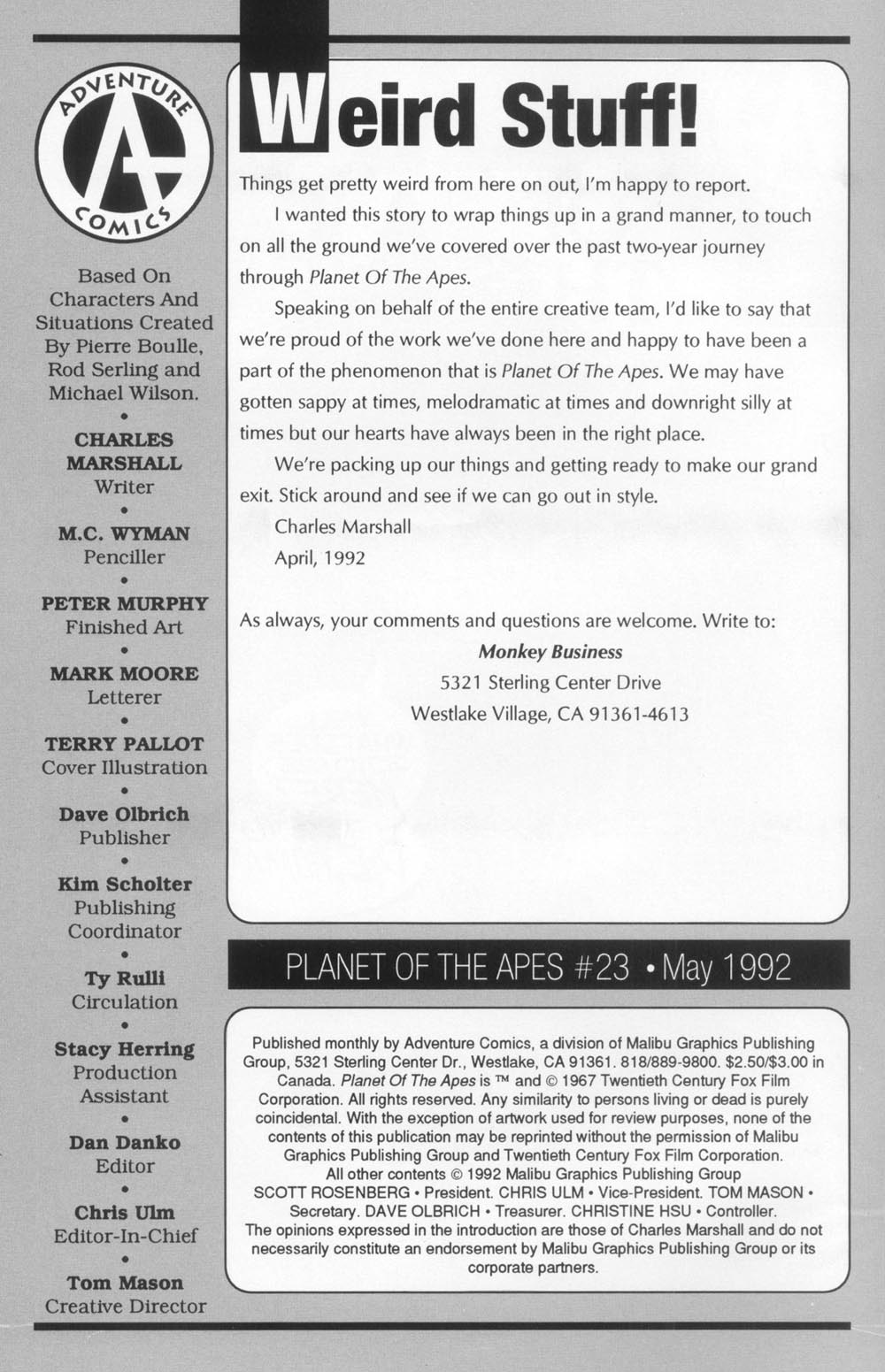 Read online Planet of the Apes (1990) comic -  Issue #23 - 2