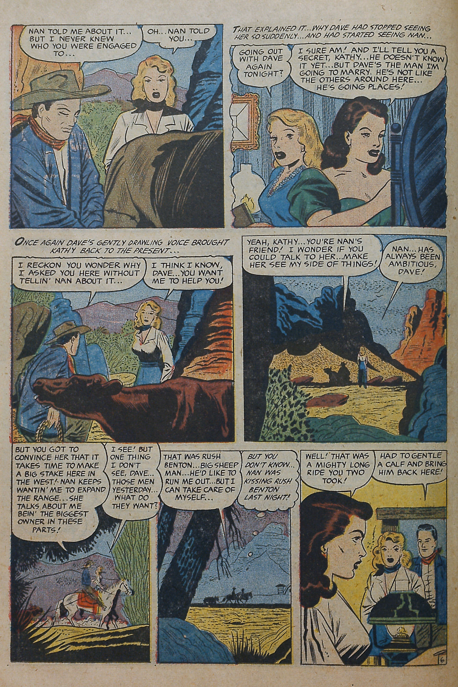 Read online Cowgirl Romances (1950) comic -  Issue #10 - 14