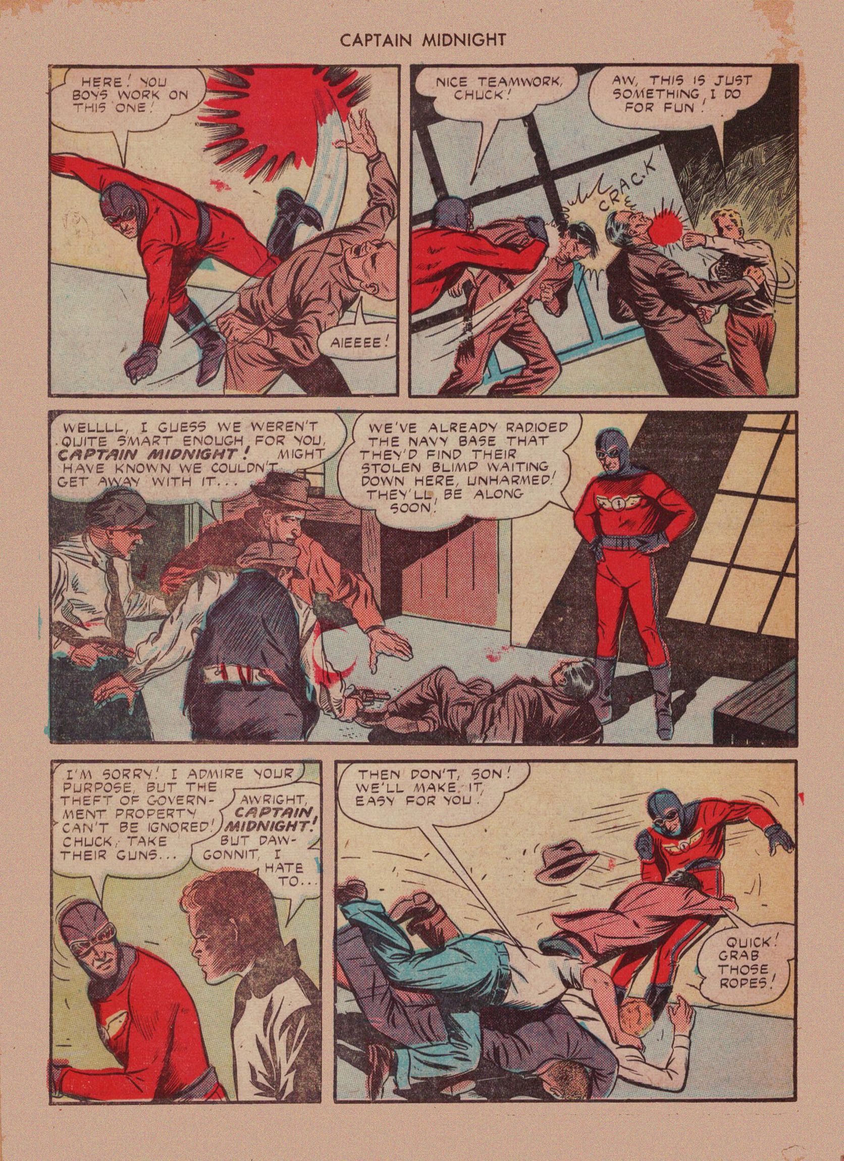 Read online Captain Midnight (1942) comic -  Issue #15 - 46