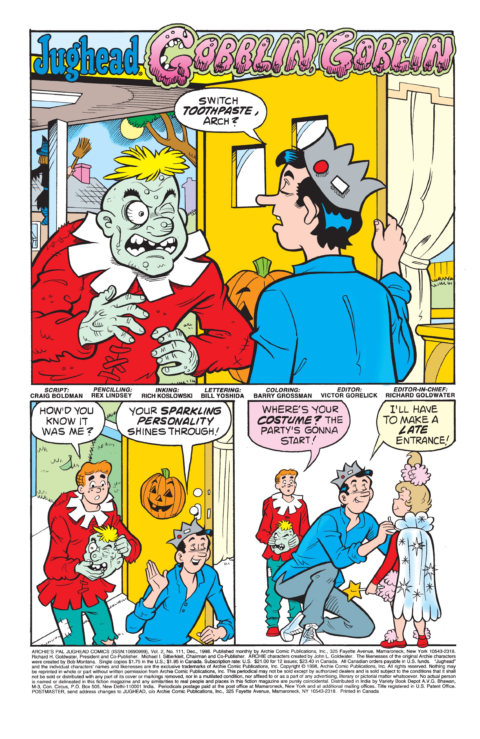 Read online Archie's Pal Jughead Comics comic -  Issue #111 - 2