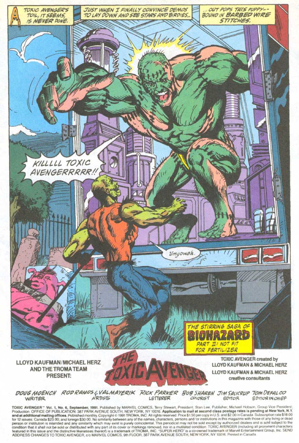 Read online Toxic Avenger comic -  Issue #6 - 2
