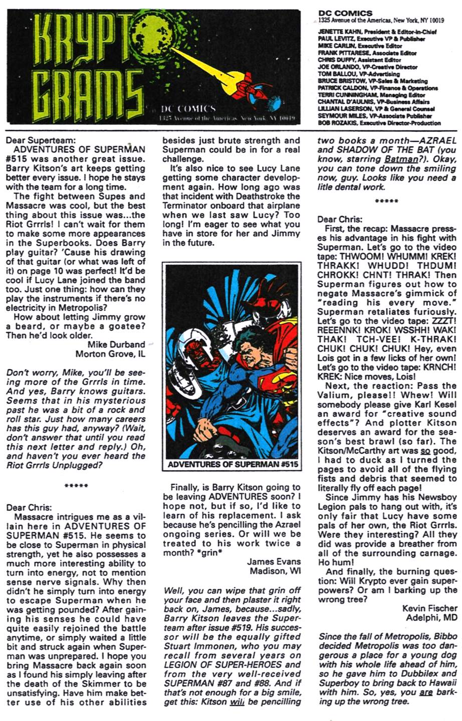 Read online Adventures of Superman (1987) comic -  Issue #518 - 24