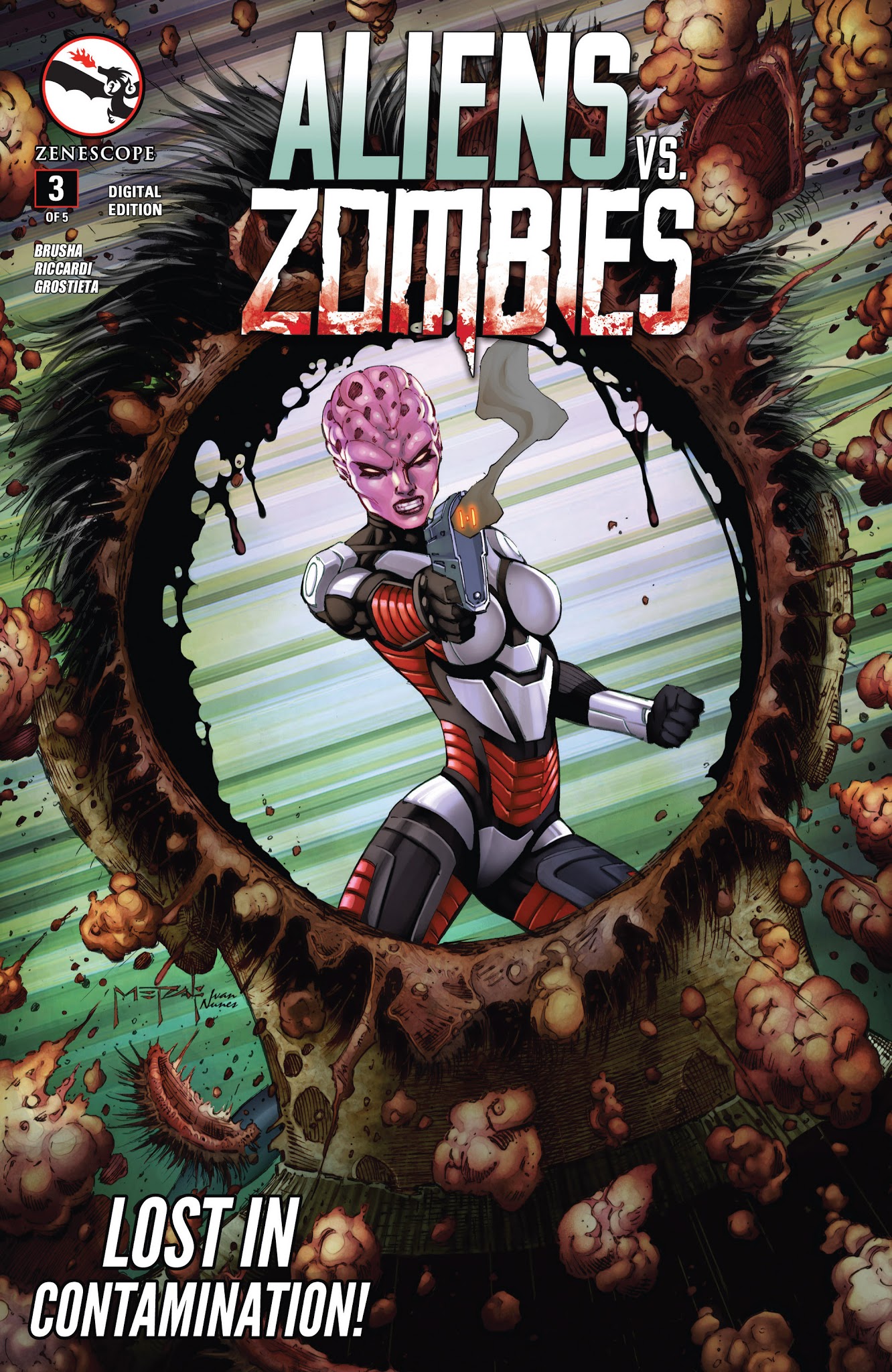 Read online Aliens vs. Zombies comic -  Issue #3 - 1