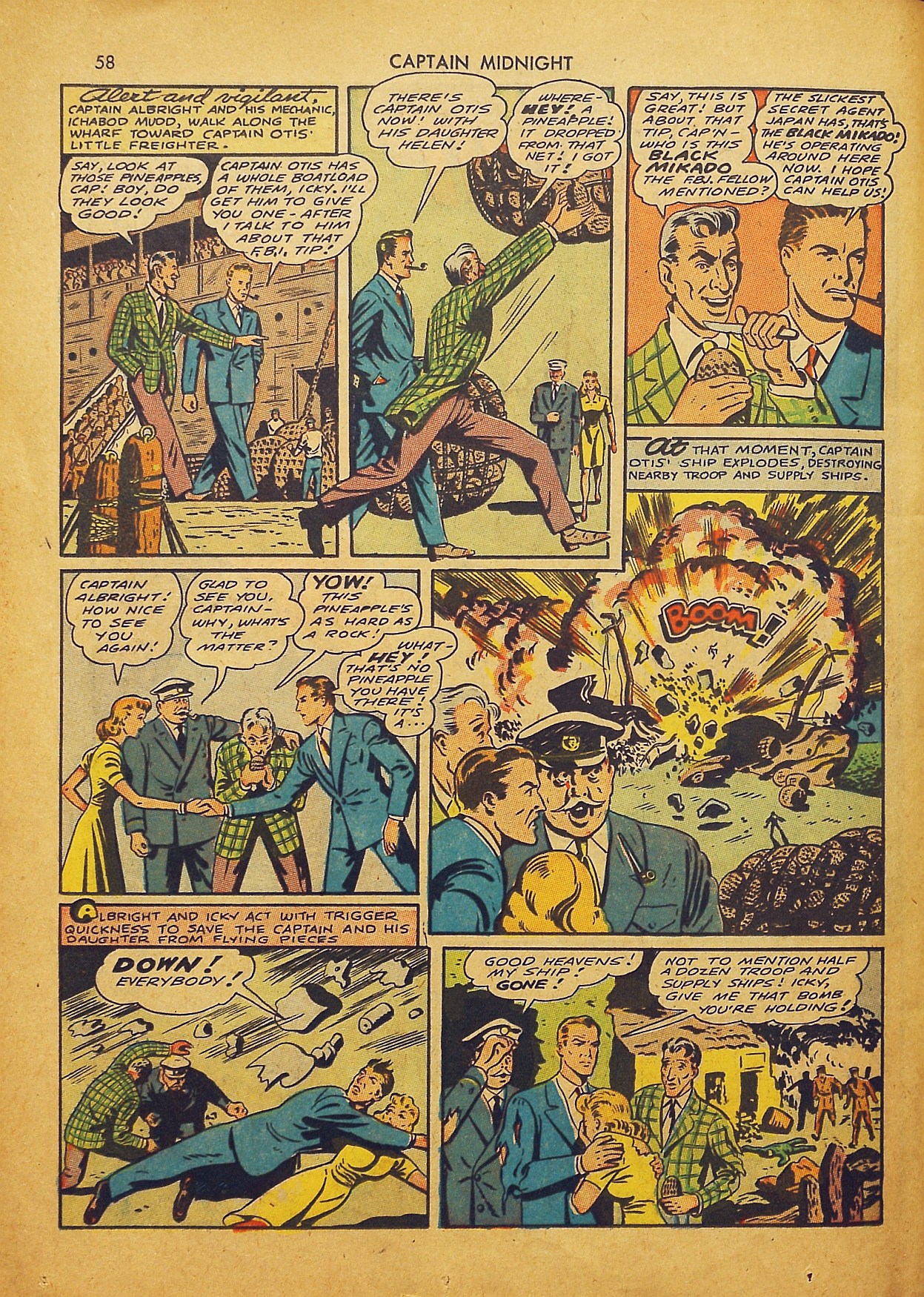 Read online Captain Midnight (1942) comic -  Issue #2 - 57