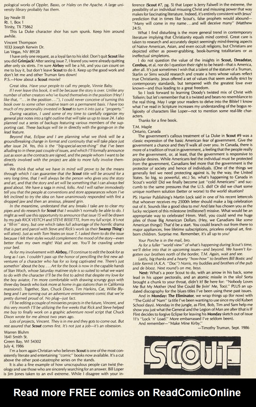 Read online Scout comic -  Issue #13 - 23