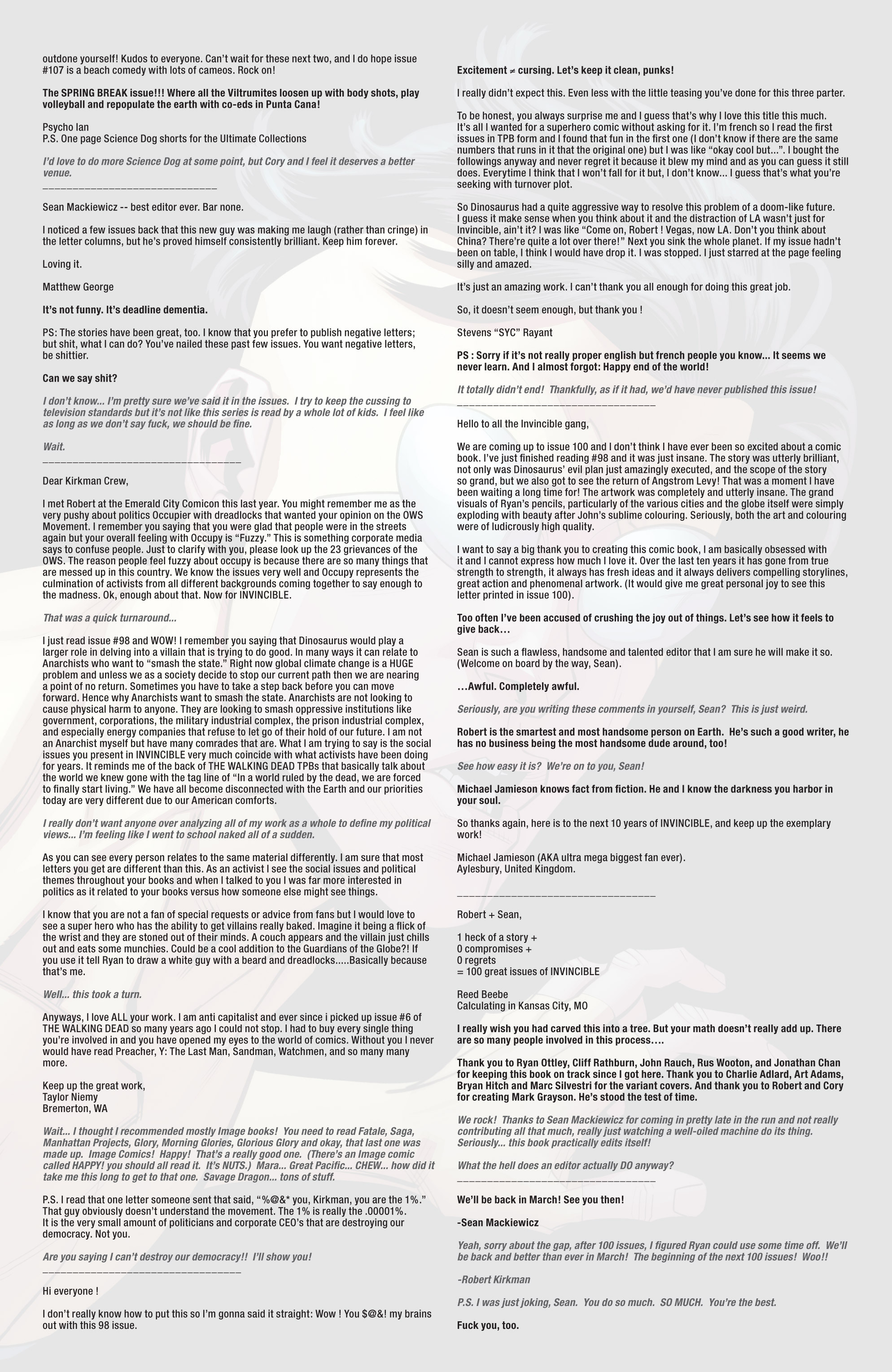 Read online Invincible comic -  Issue #100 - 32