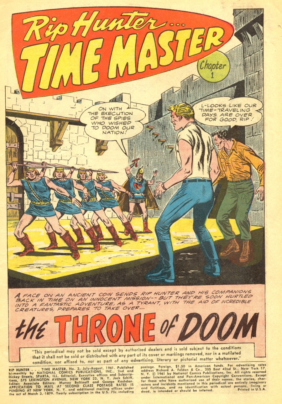 Read online Rip Hunter...Time Master comic -  Issue #3 - 3