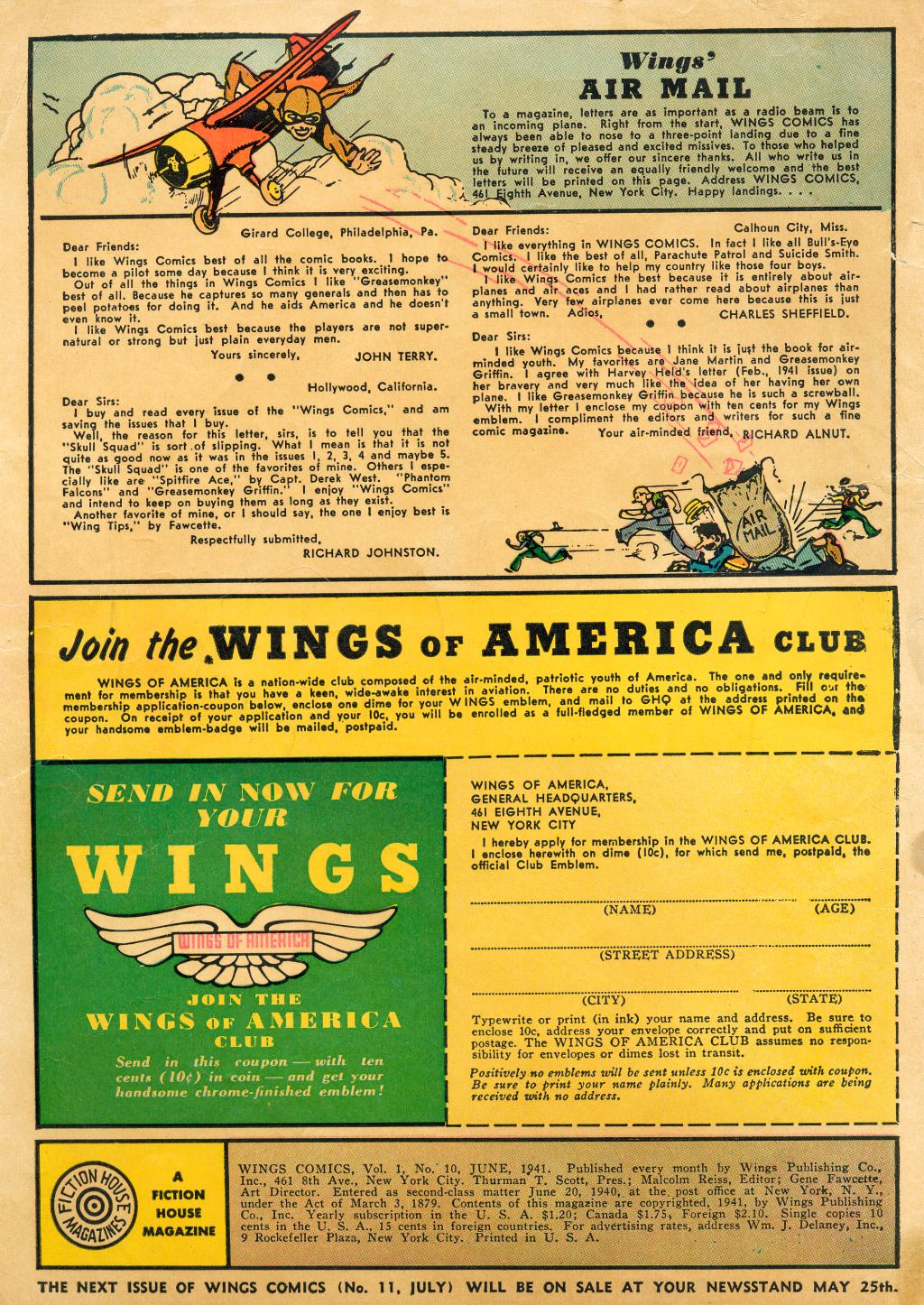 Read online Wings Comics comic -  Issue #10 - 2