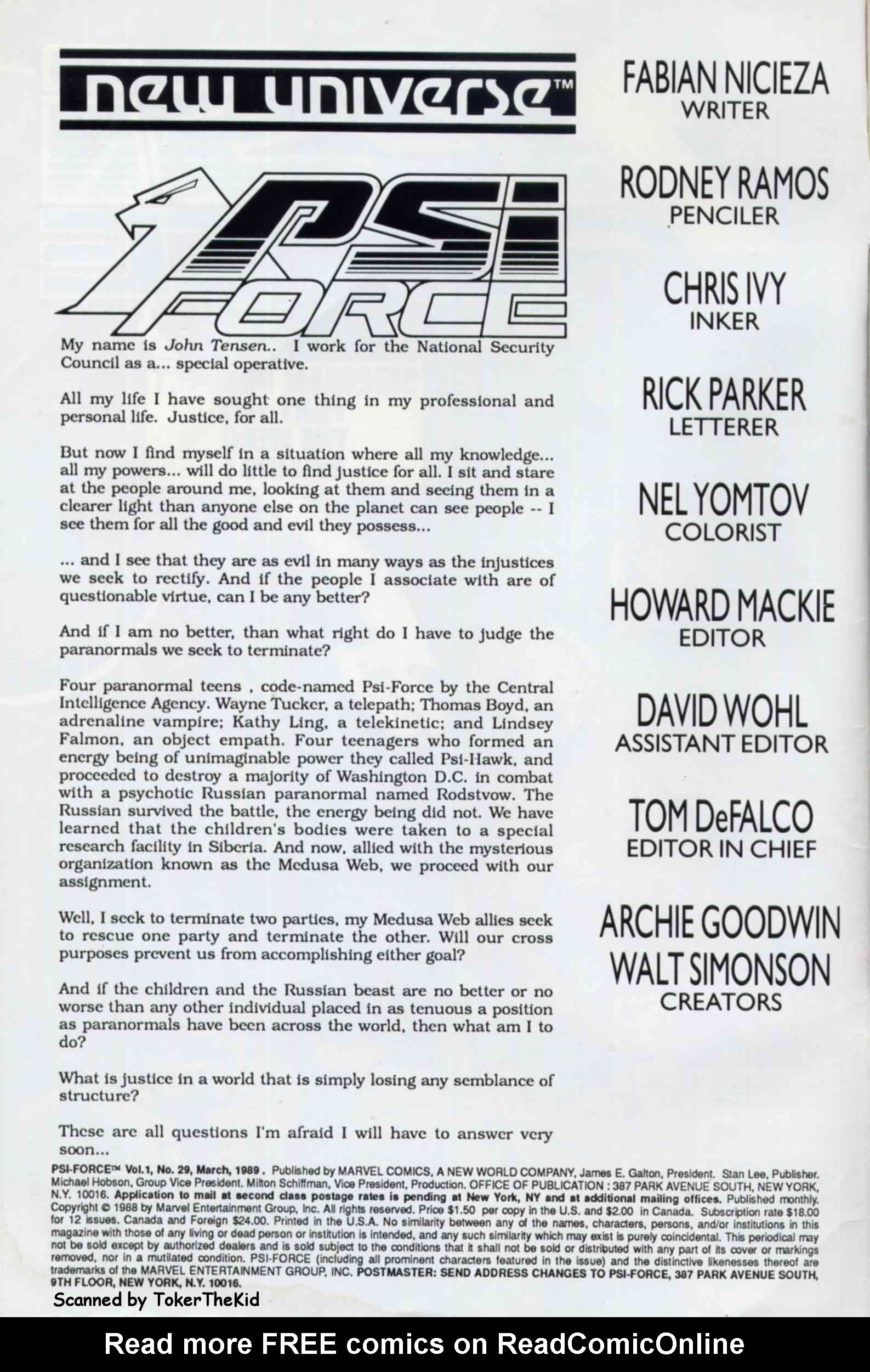 Read online Psi-Force comic -  Issue #29 - 2