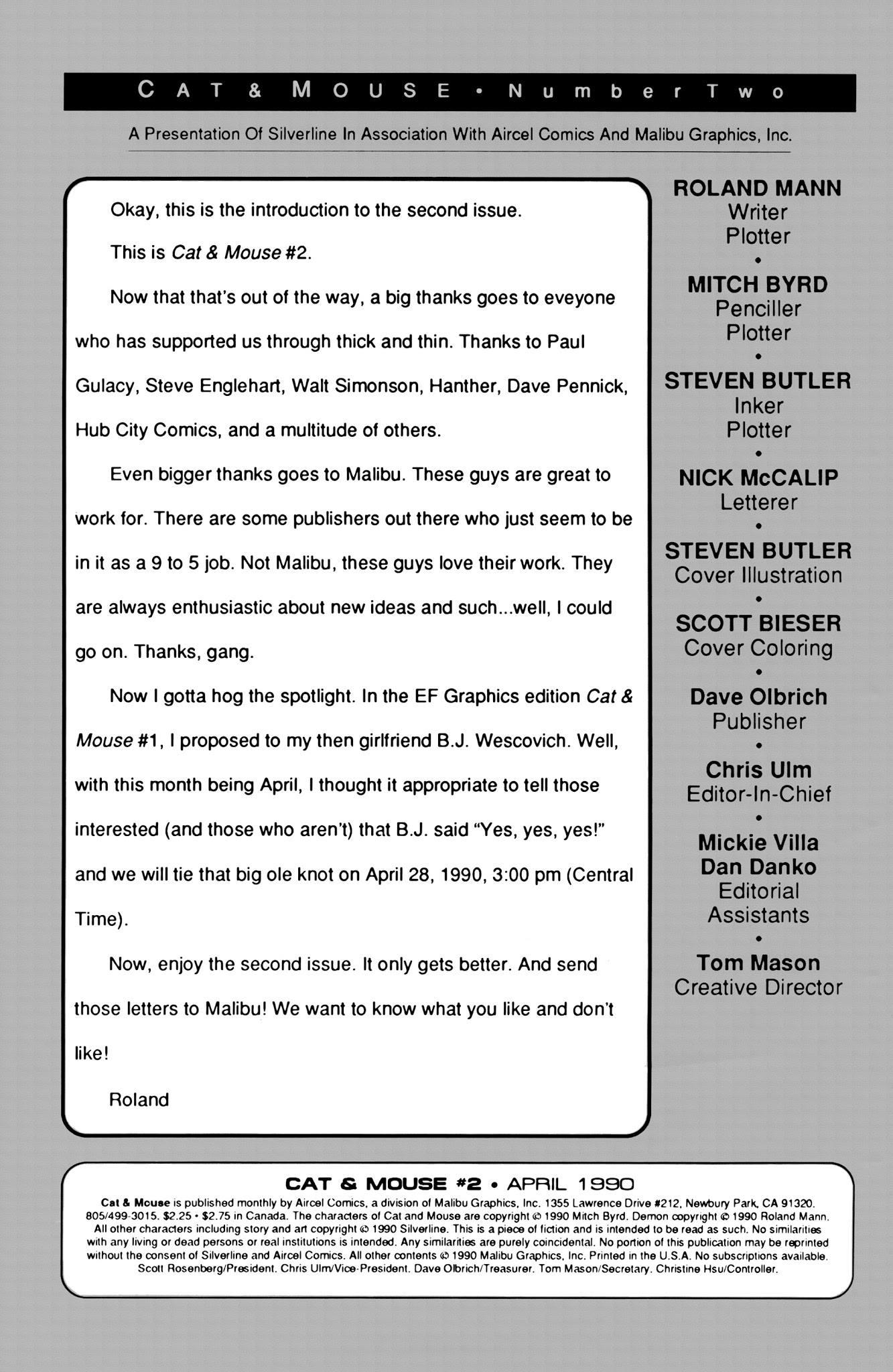 Read online Cat & Mouse comic -  Issue #2 - 2