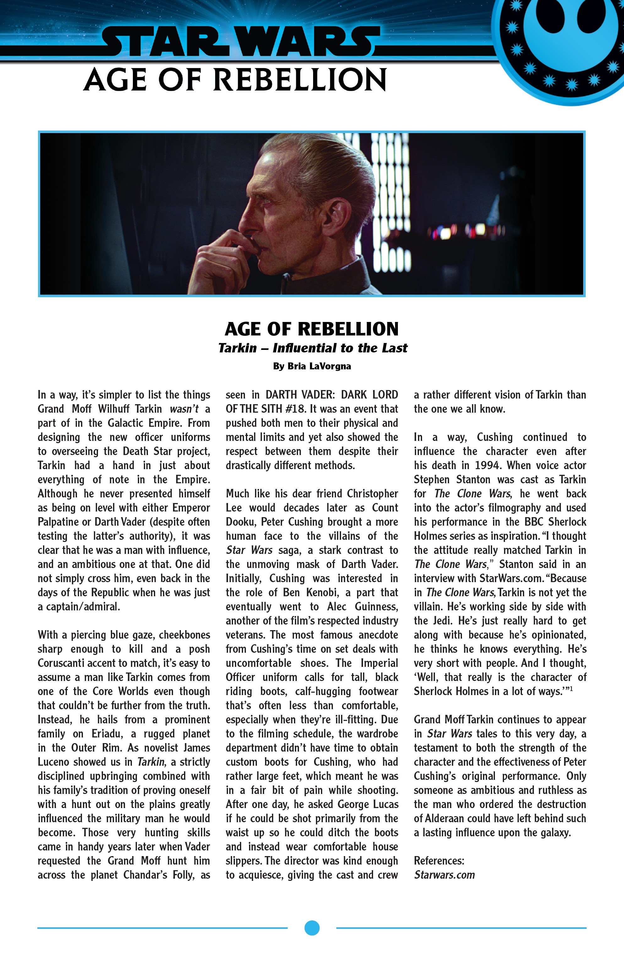 Read online Star Wars: Age Of Rebellion comic -  Issue # Grand Moff Tarkin - 24