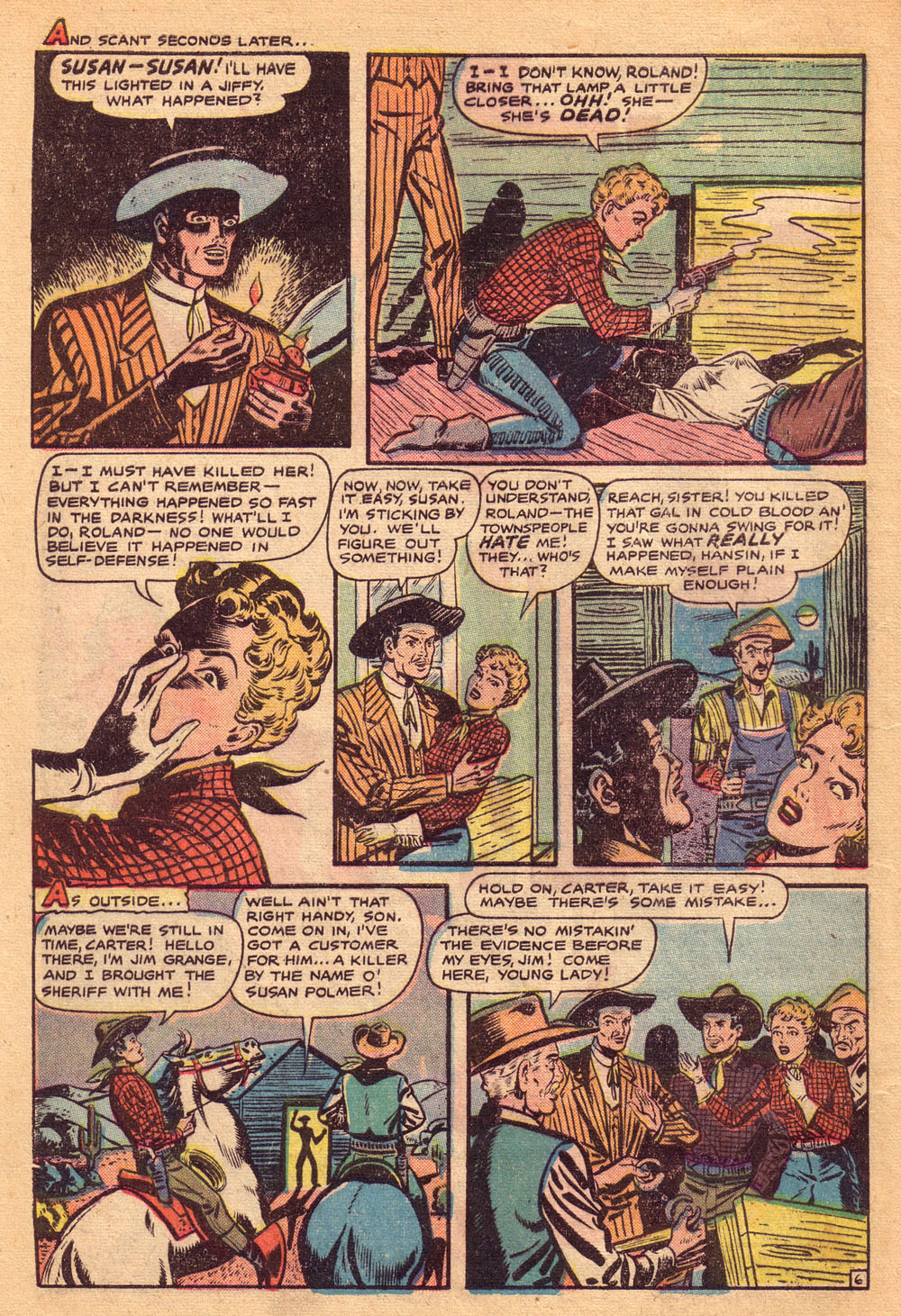 Read online Cowgirl Romances (1950) comic -  Issue #4 - 8