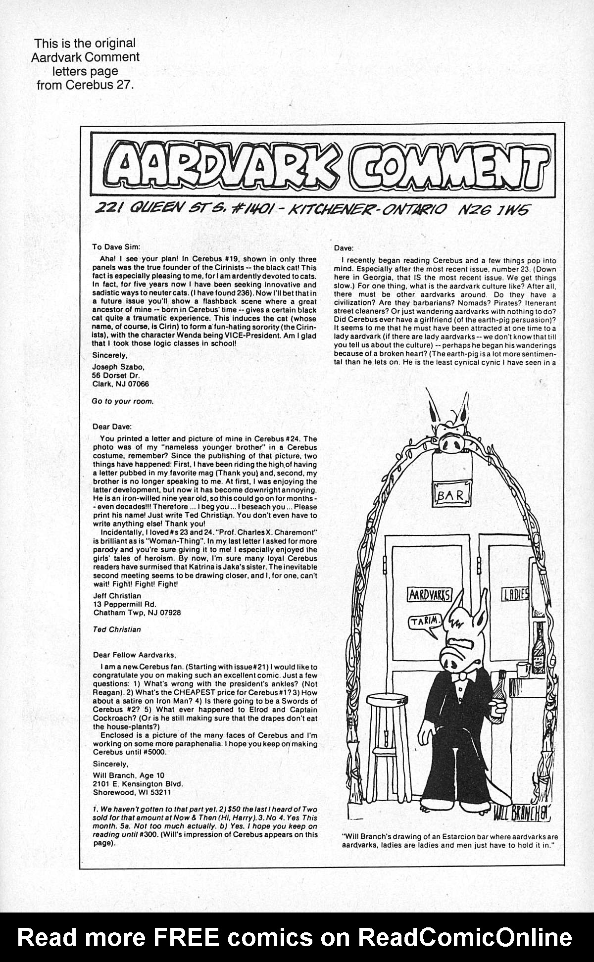 Read online Cerebus comic -  Issue #27 - 27