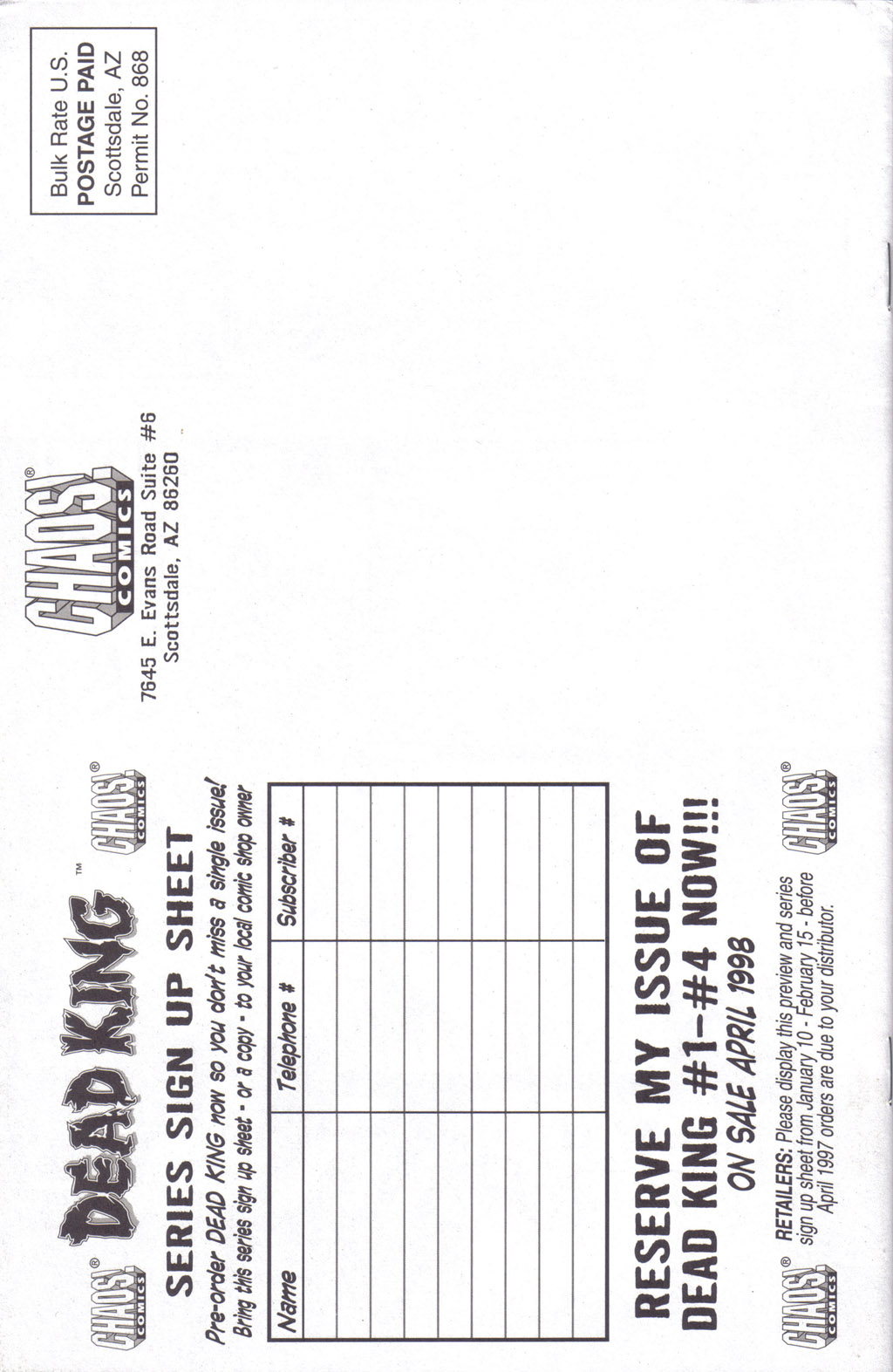 Read online Dead King comic -  Issue #0 - 14