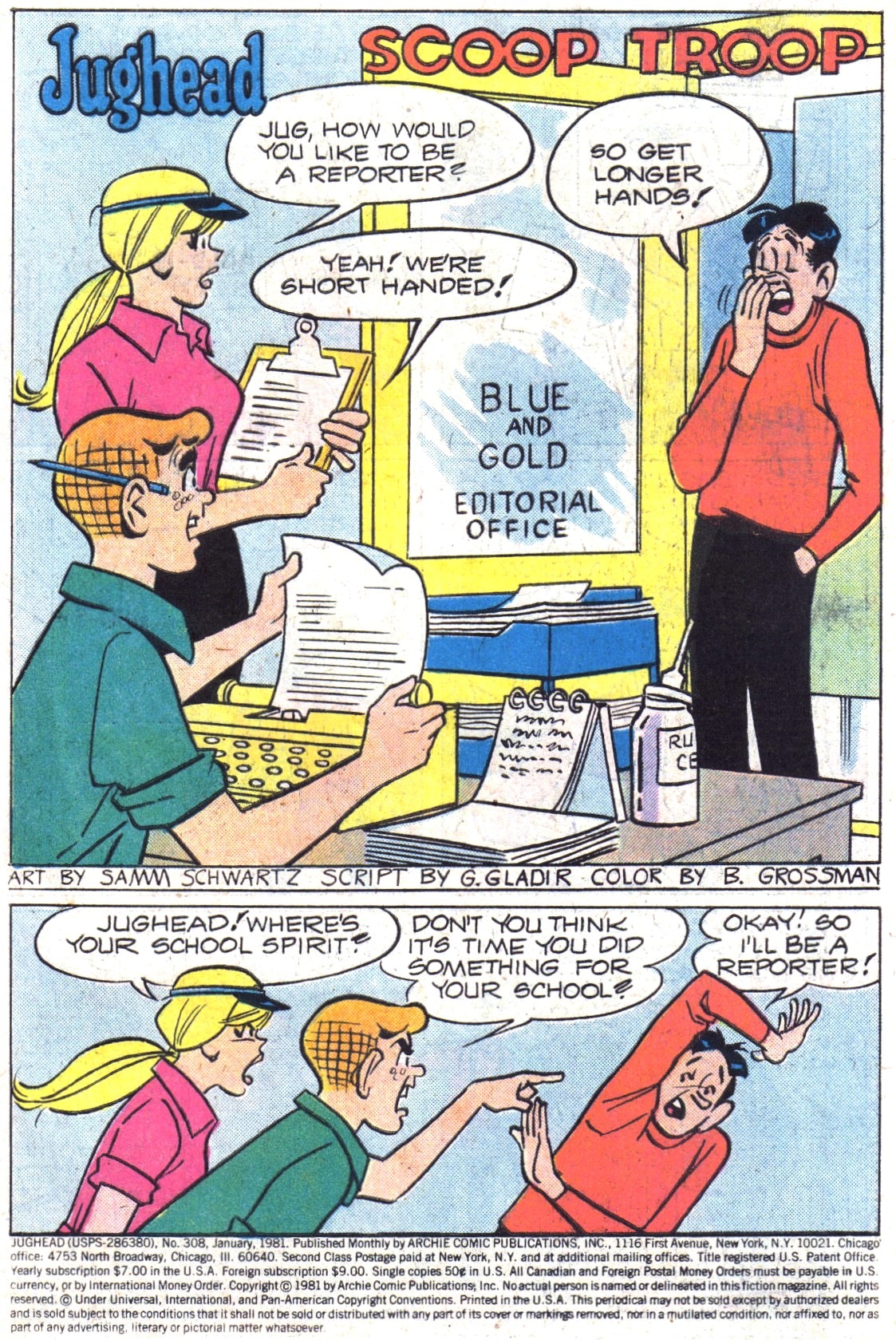 Read online Jughead (1965) comic -  Issue #308 - 3