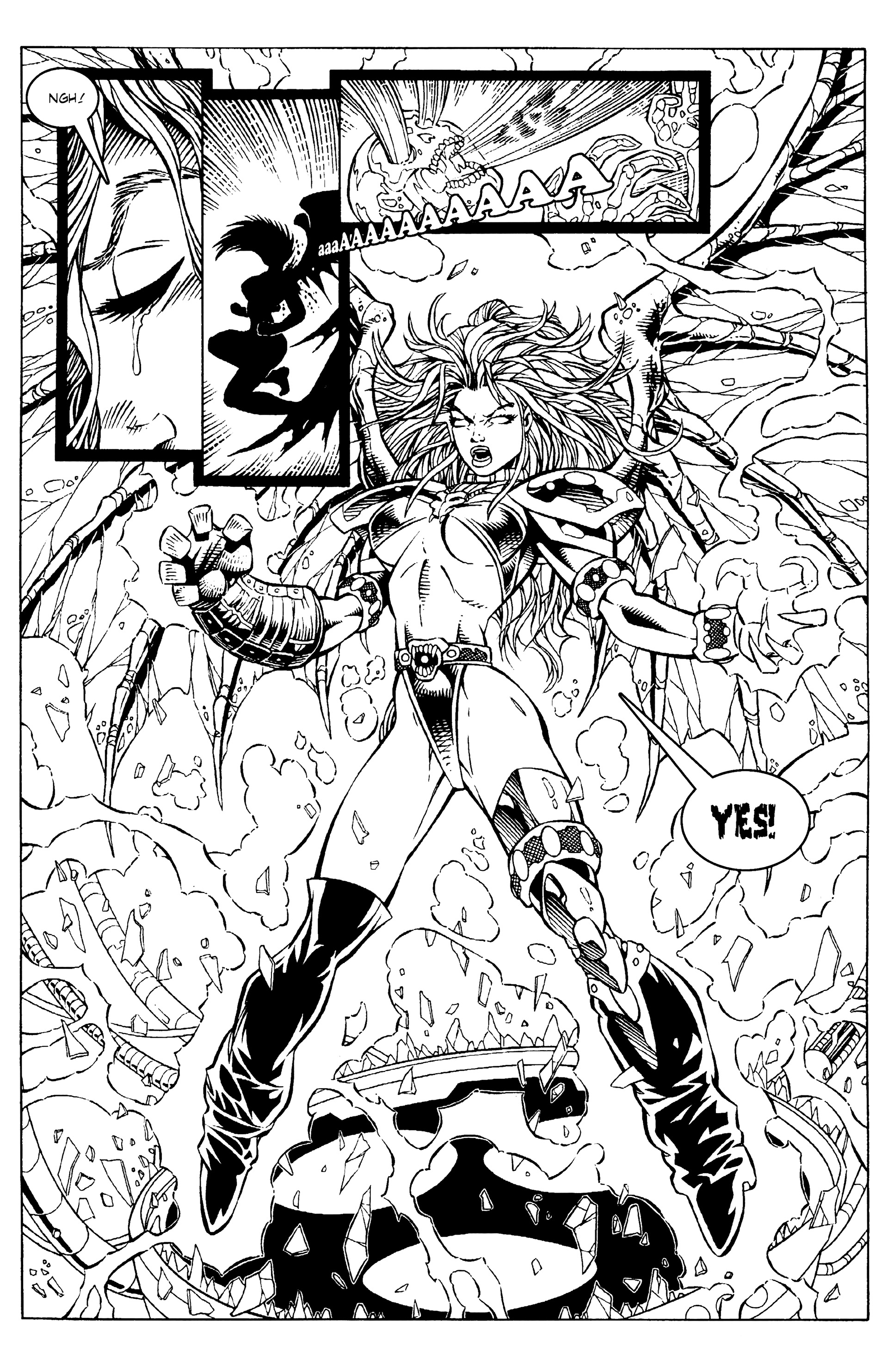 Read online Warrior Nun: Black & White comic -  Issue #10 - 6