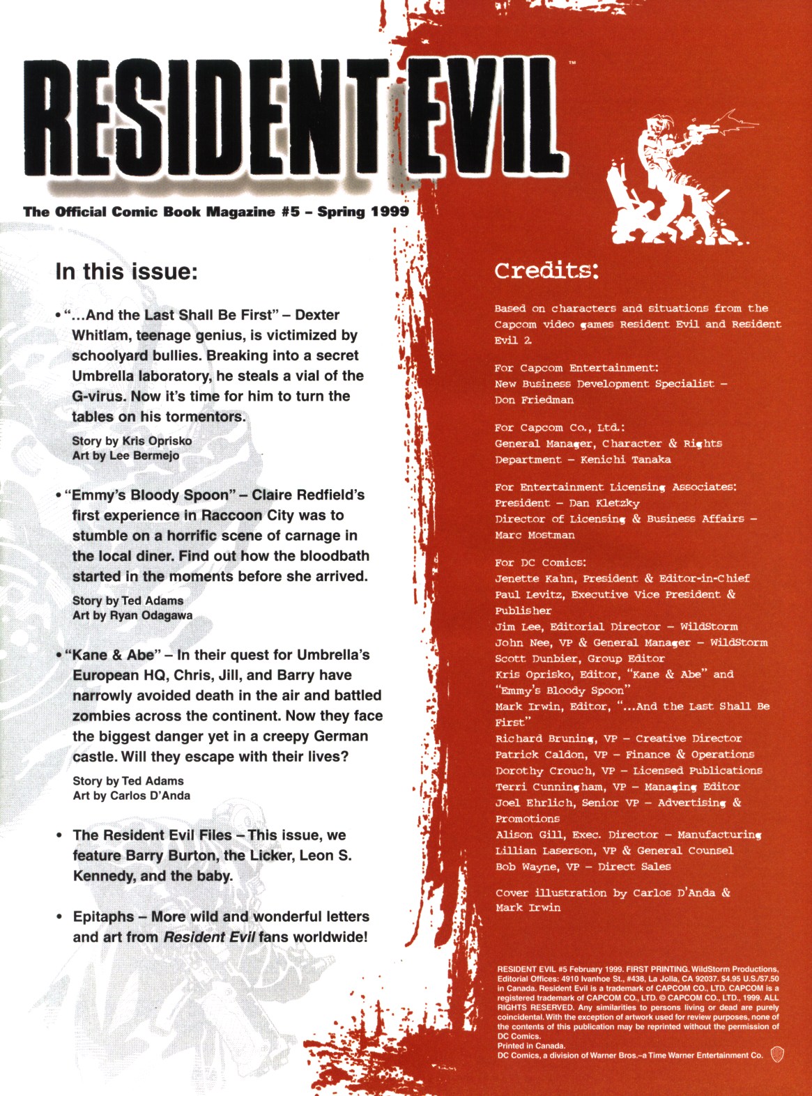 Read online Resident Evil (1998) comic -  Issue #5 - 2