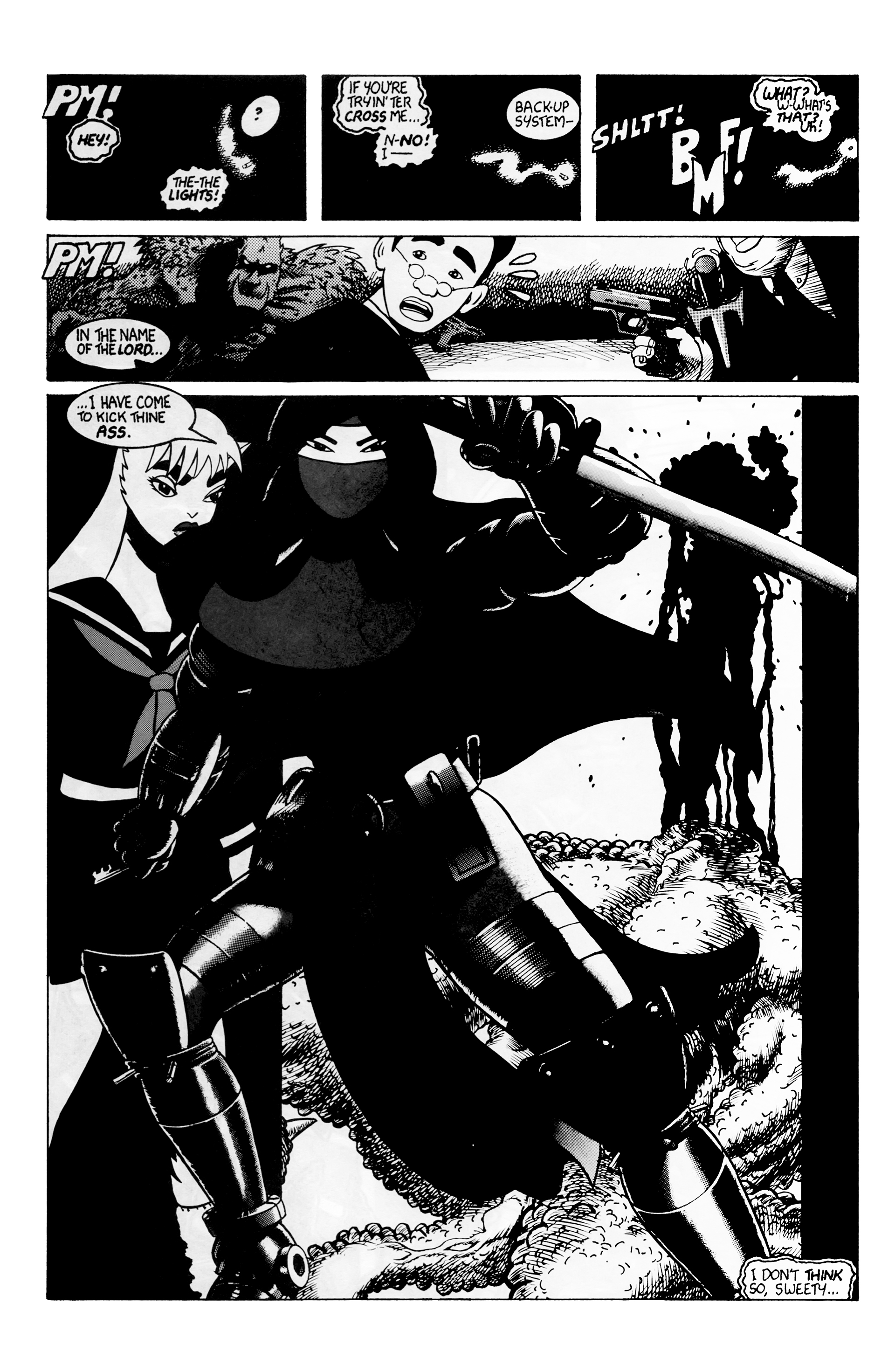 Read online Warrior Nun: Black & White comic -  Issue #7 - 21