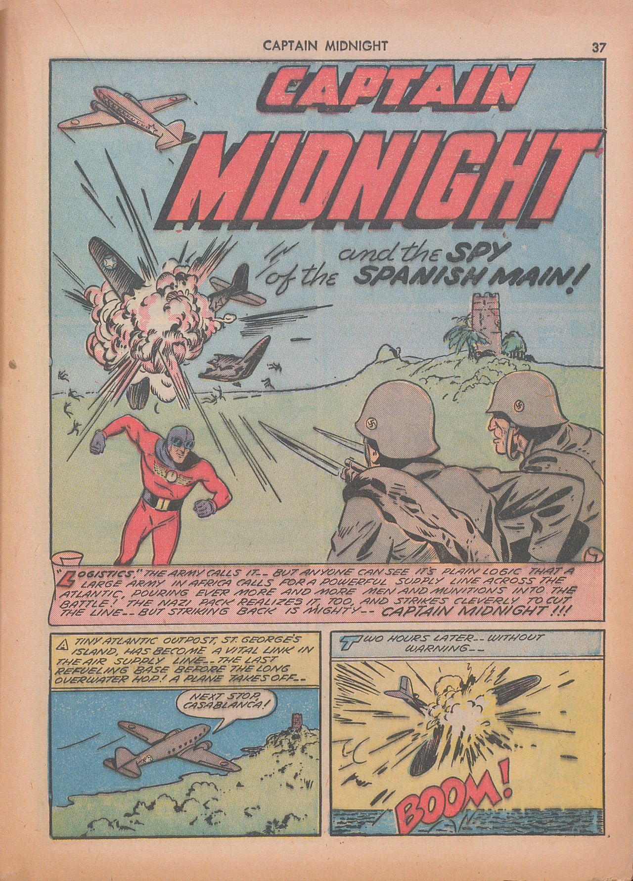 Read online Captain Midnight (1942) comic -  Issue #7 - 37