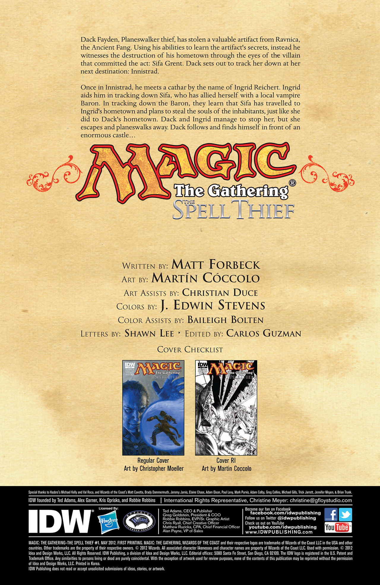 Read online Magic: The Gathering - The Spell Thief comic -  Issue #1 - 2