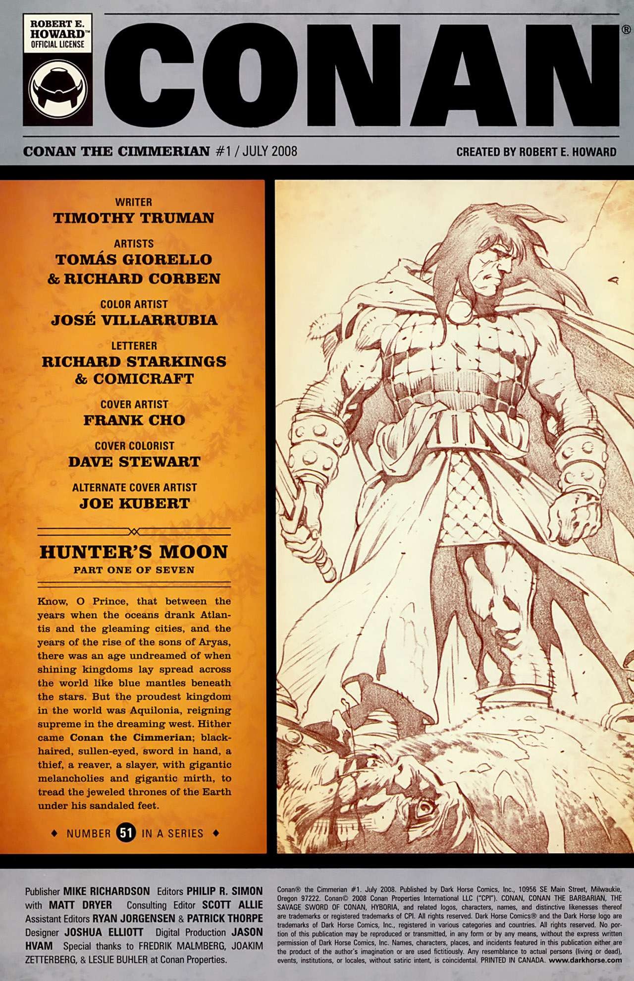 Read online Conan The Cimmerian comic -  Issue #1 - 2