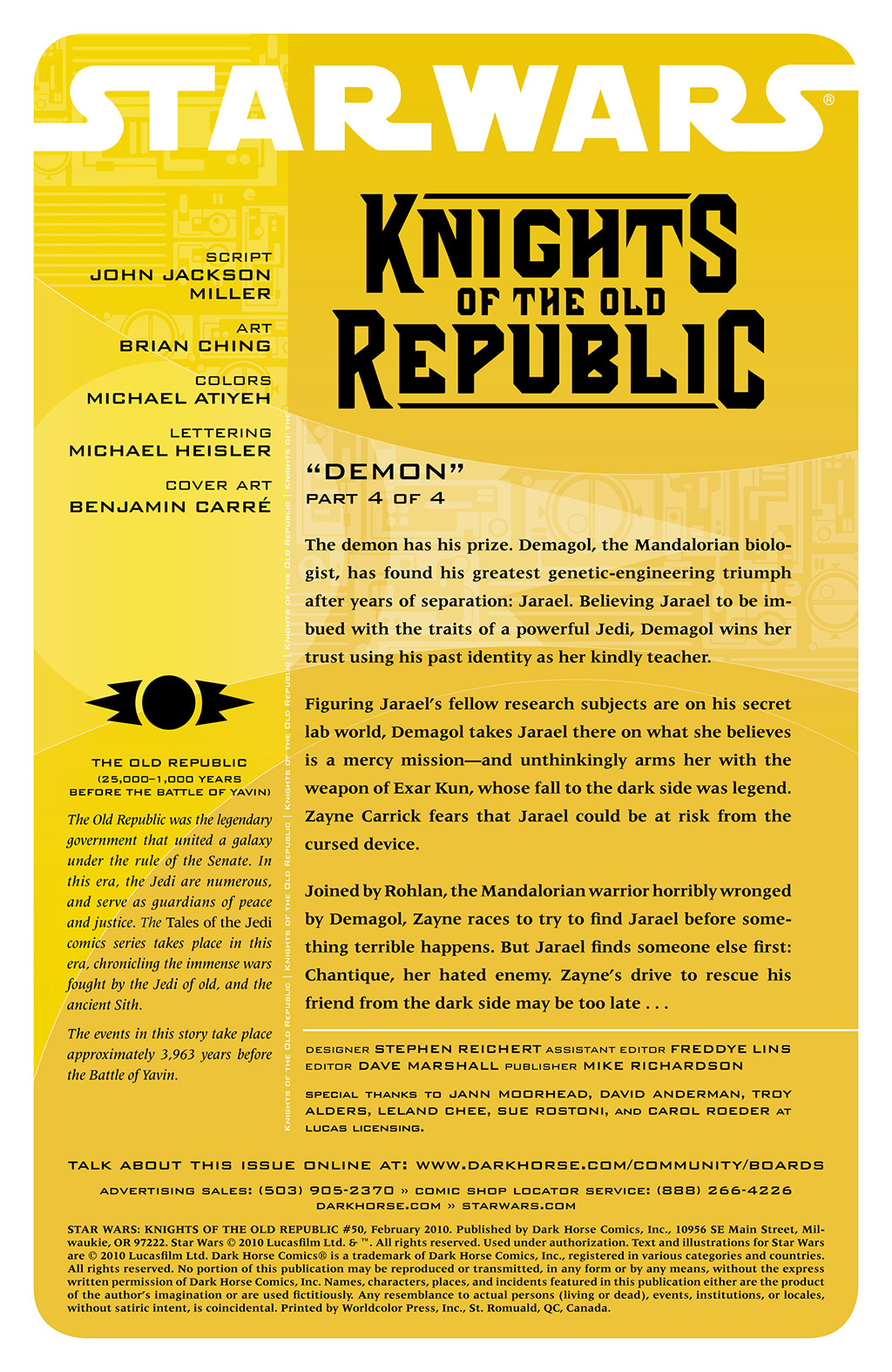 Read online Star Wars: Knights Of The Old Republic comic -  Issue #50 - 2