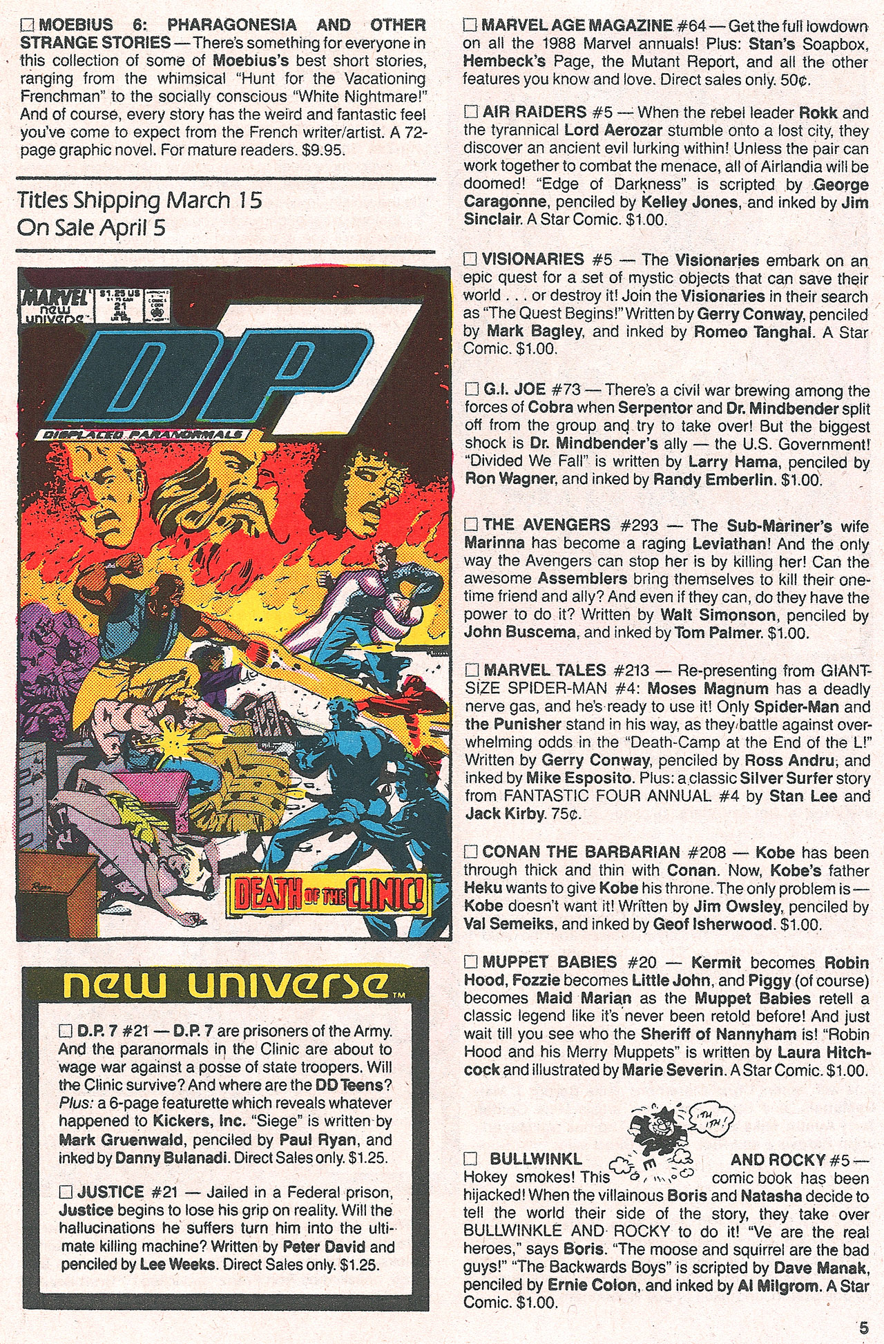 Read online Marvel Age comic -  Issue #63 - 7