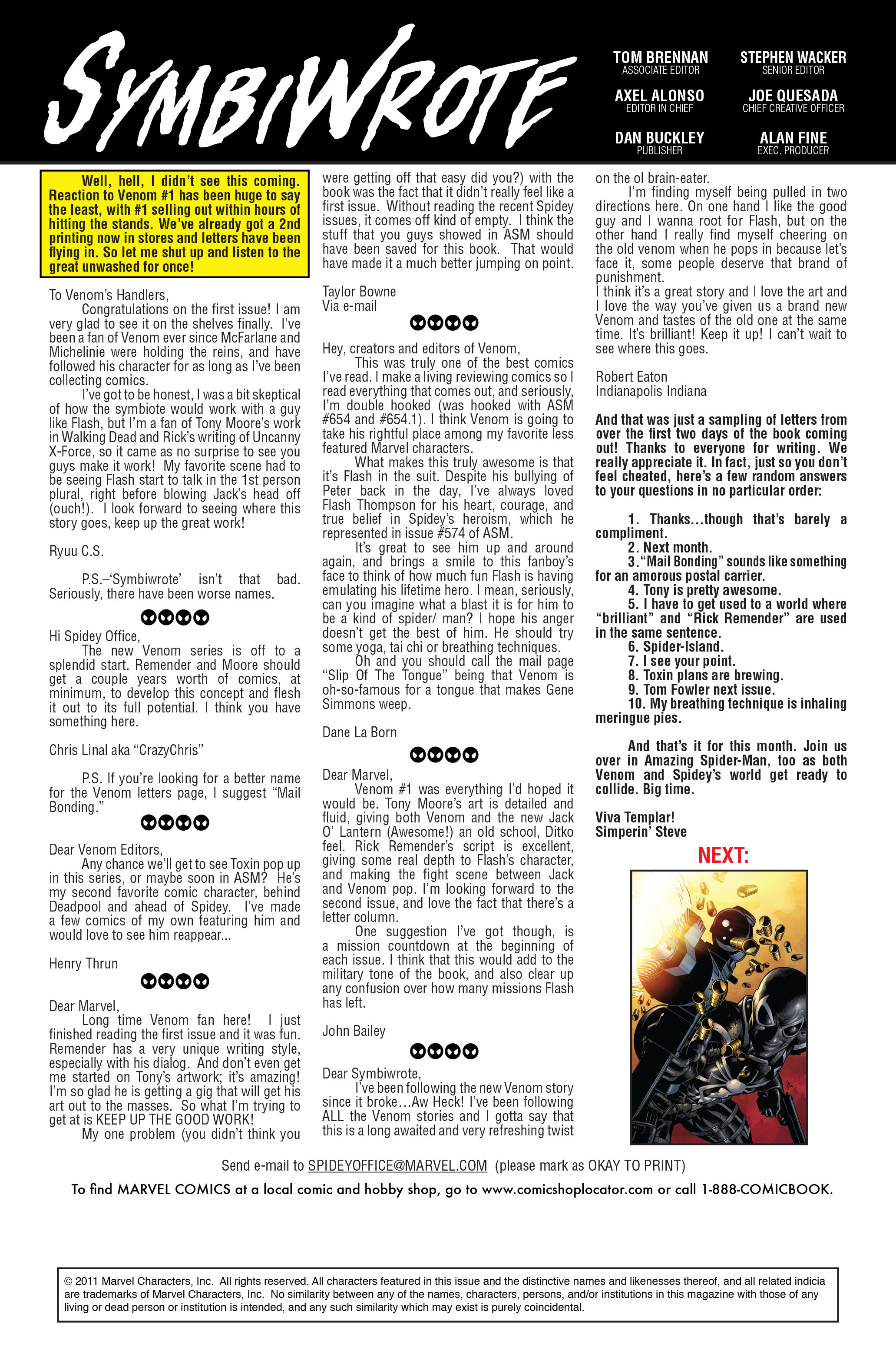 Read online Venom (2011) comic -  Issue #2 - 23