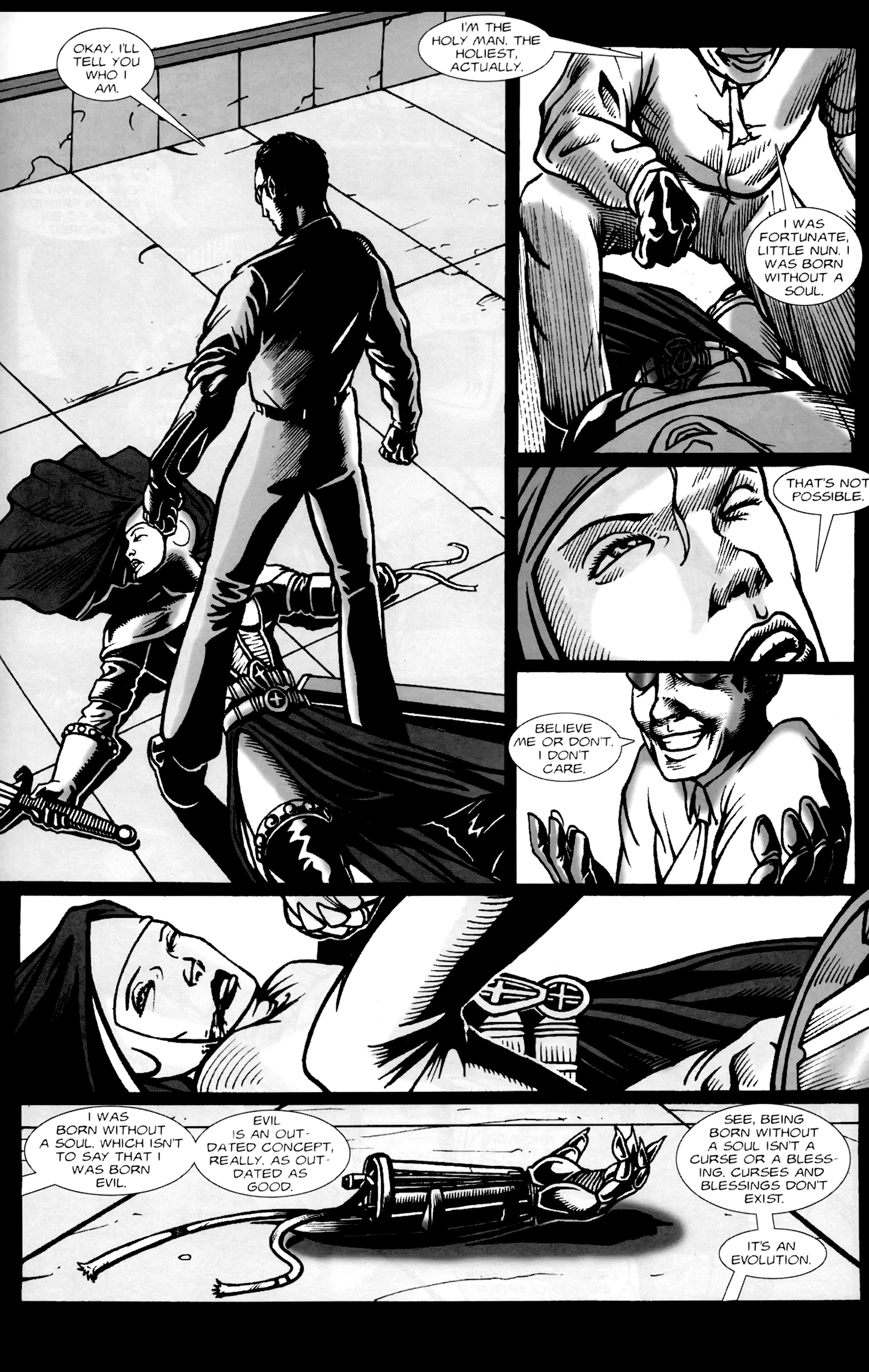 Read online Warrior Nun: Black & White comic -  Issue #3 - 15