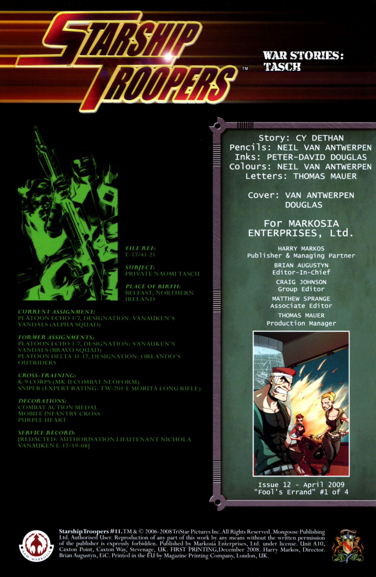 Read online Starship Troopers (2007) comic -  Issue #11 - 2